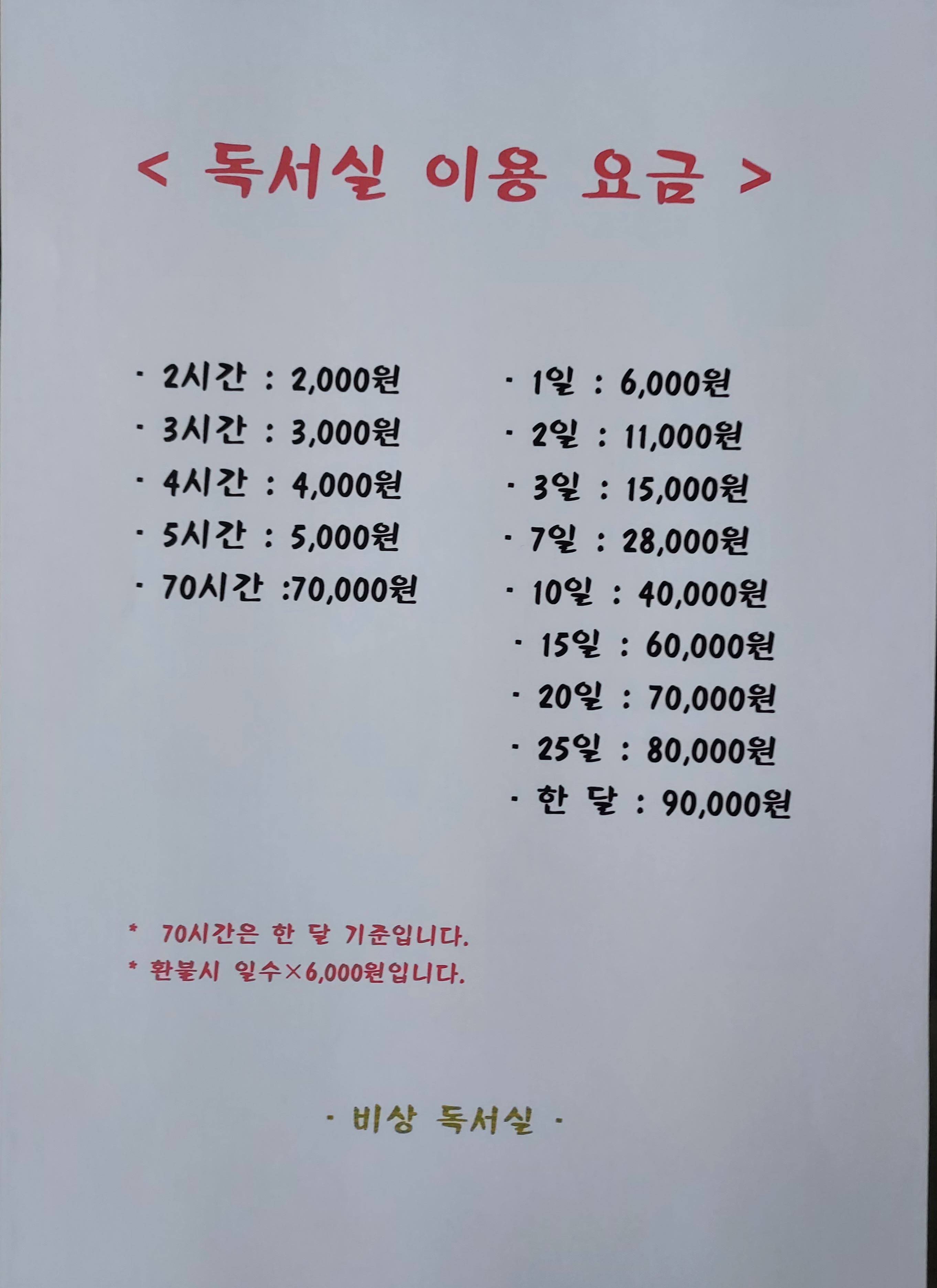 비상독서실