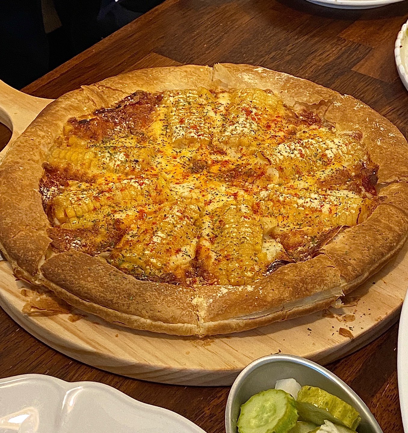 리얼 옥수수 피자