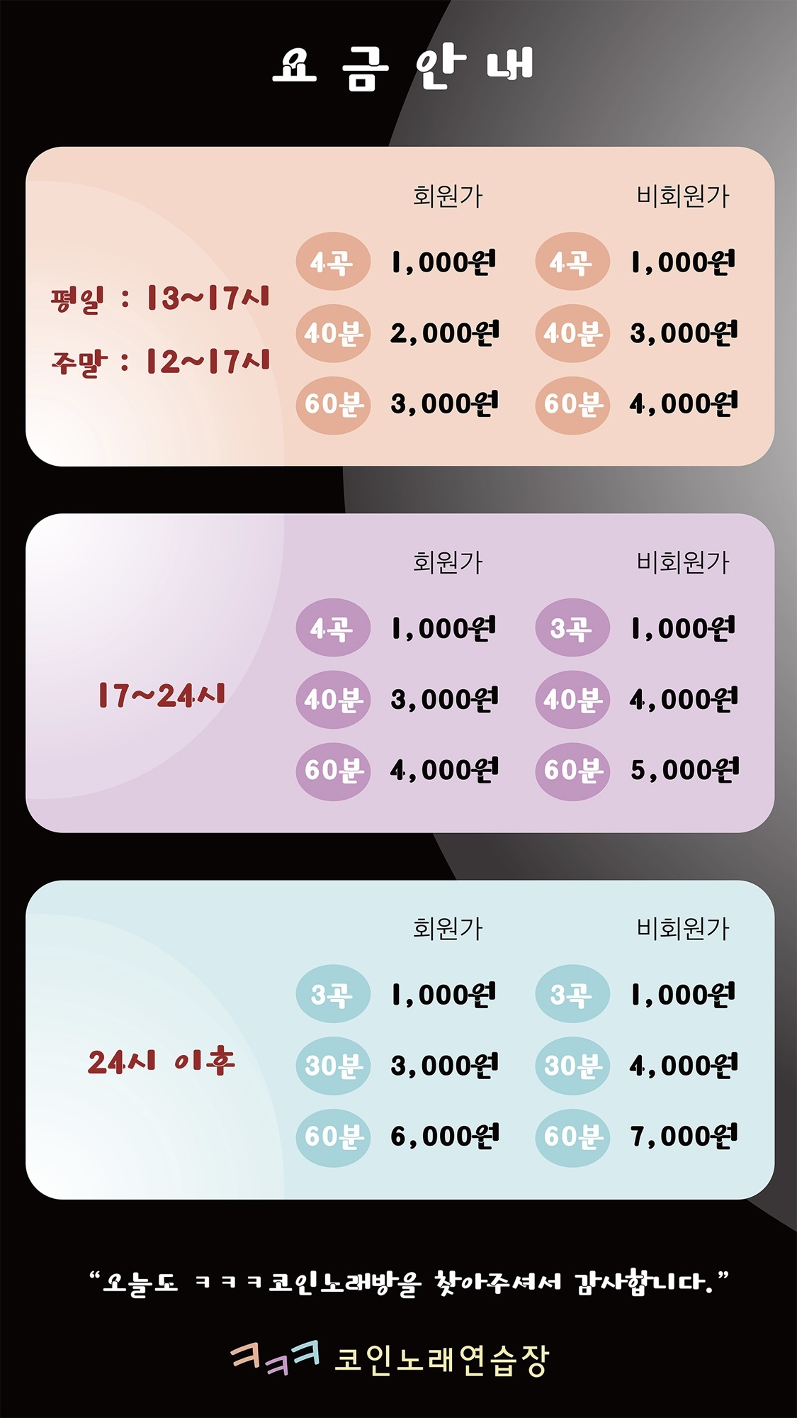 크크크 코인노래 연습장