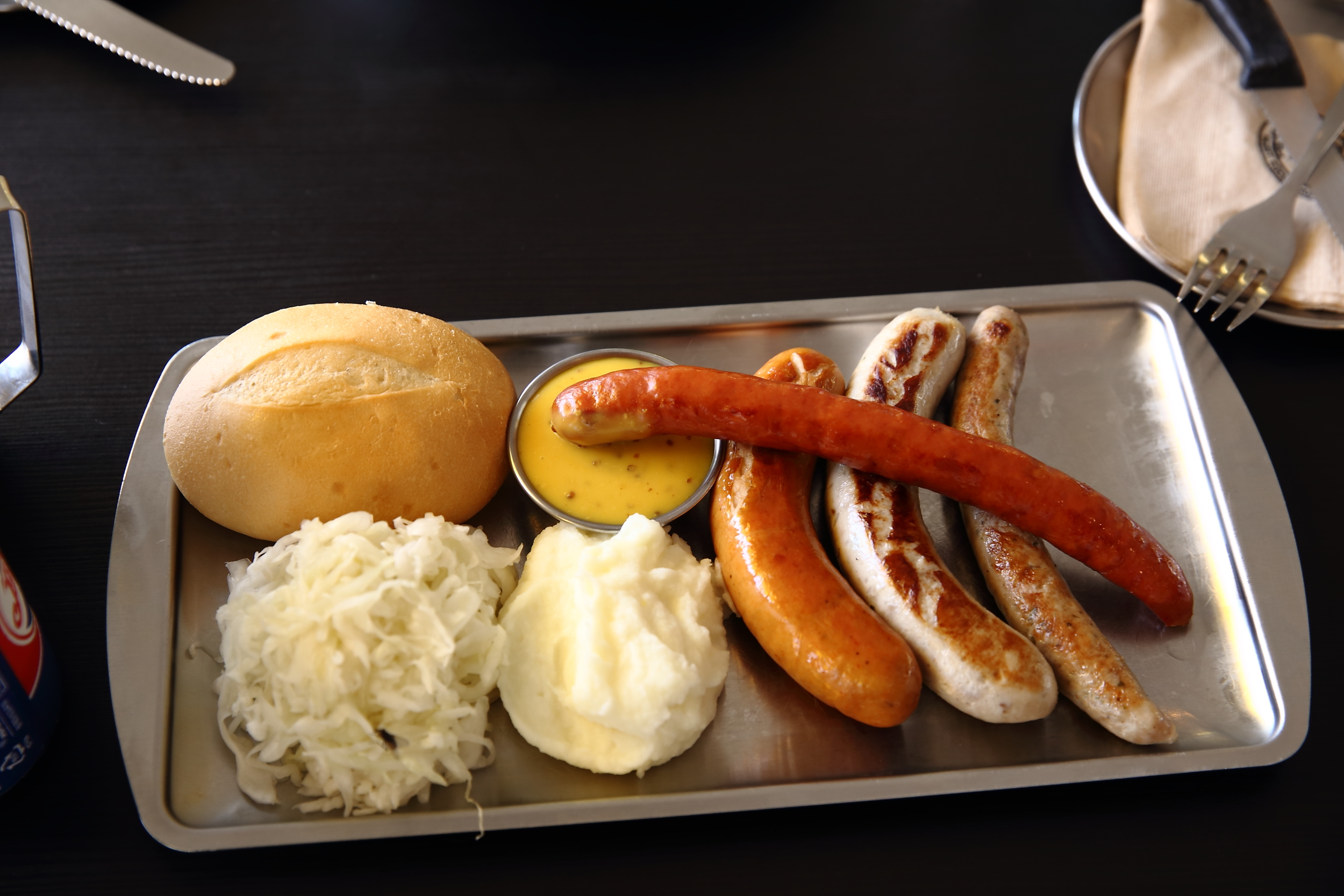 house-made German sausage platter