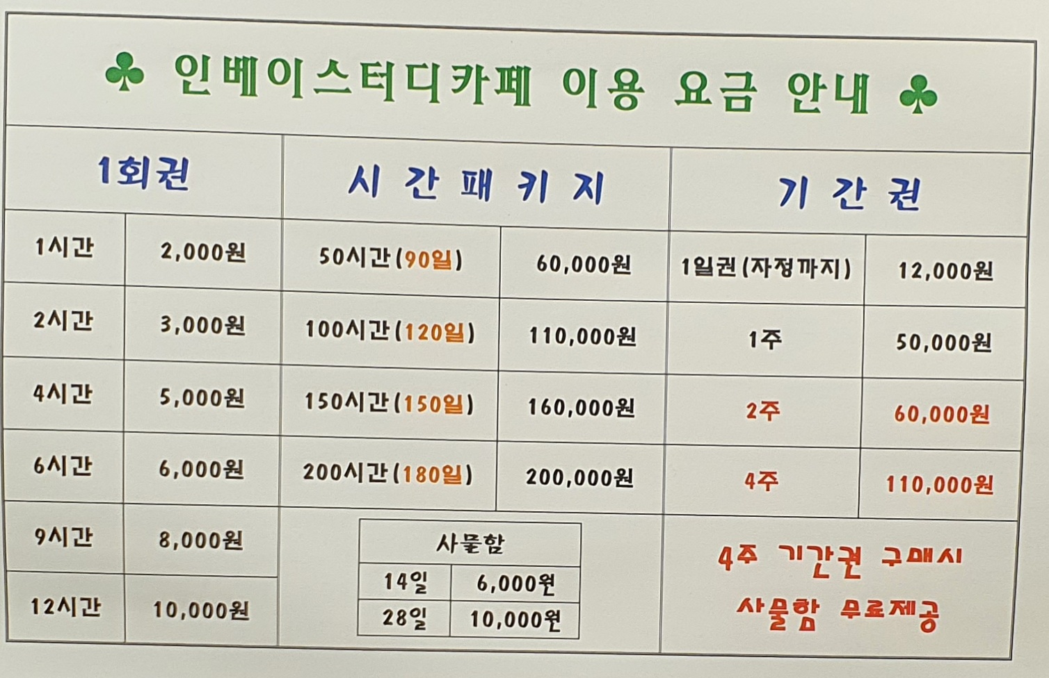인베이스터디카페 창원남양점