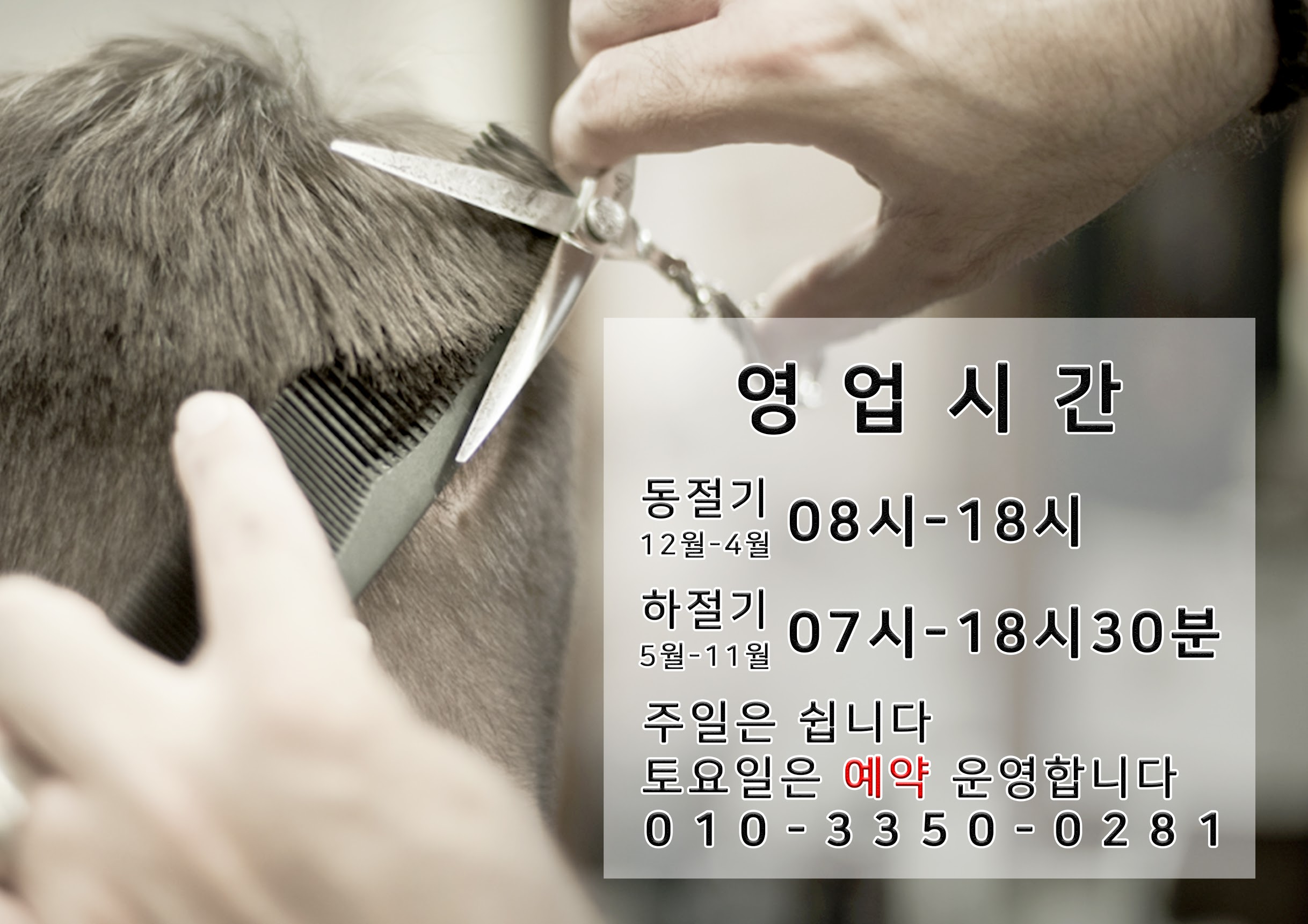 이발소 경북 김천시 우수업체 남성미용실 바버샵 남성커트 88이발관