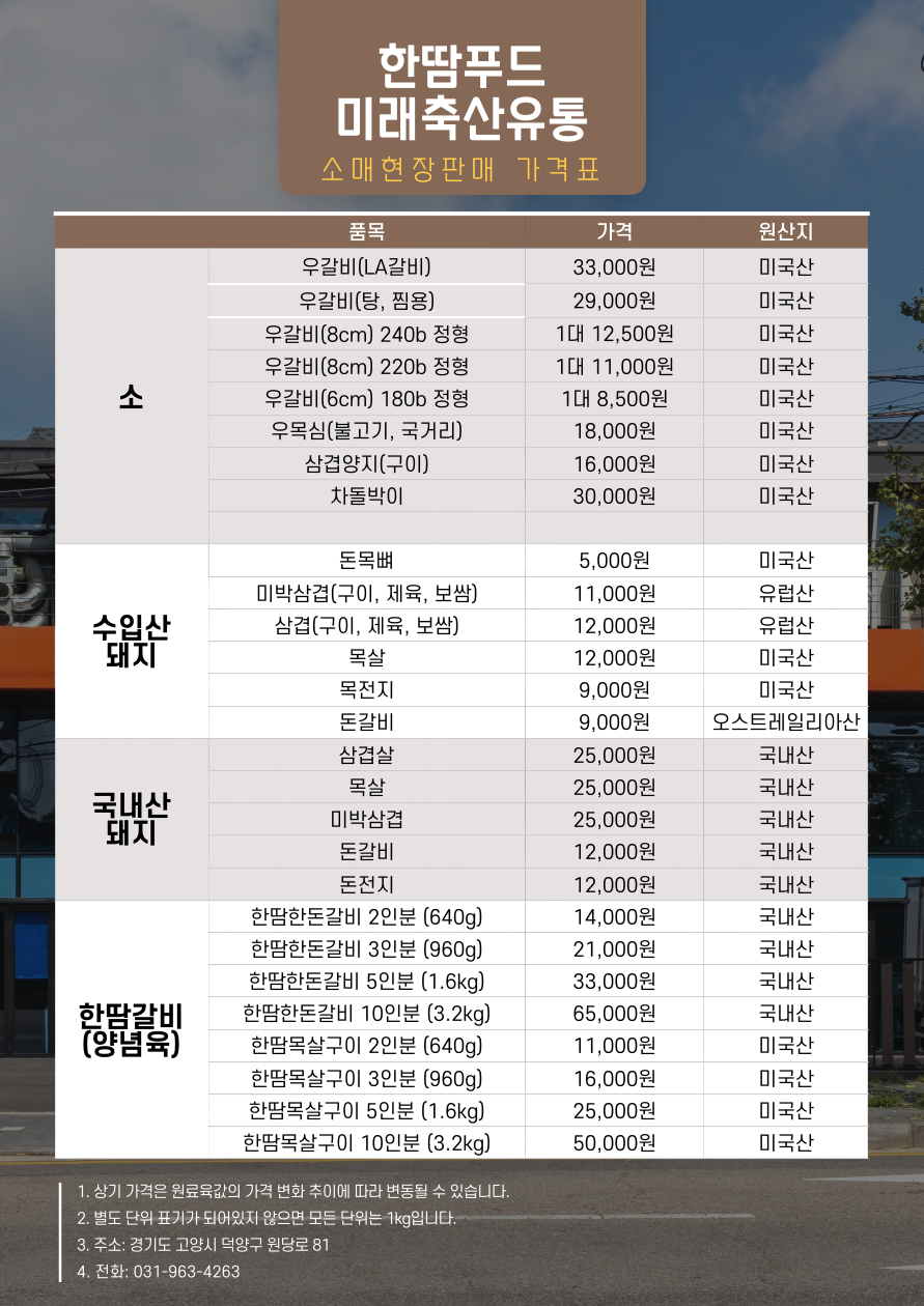 한땀푸드, 미래축산유통