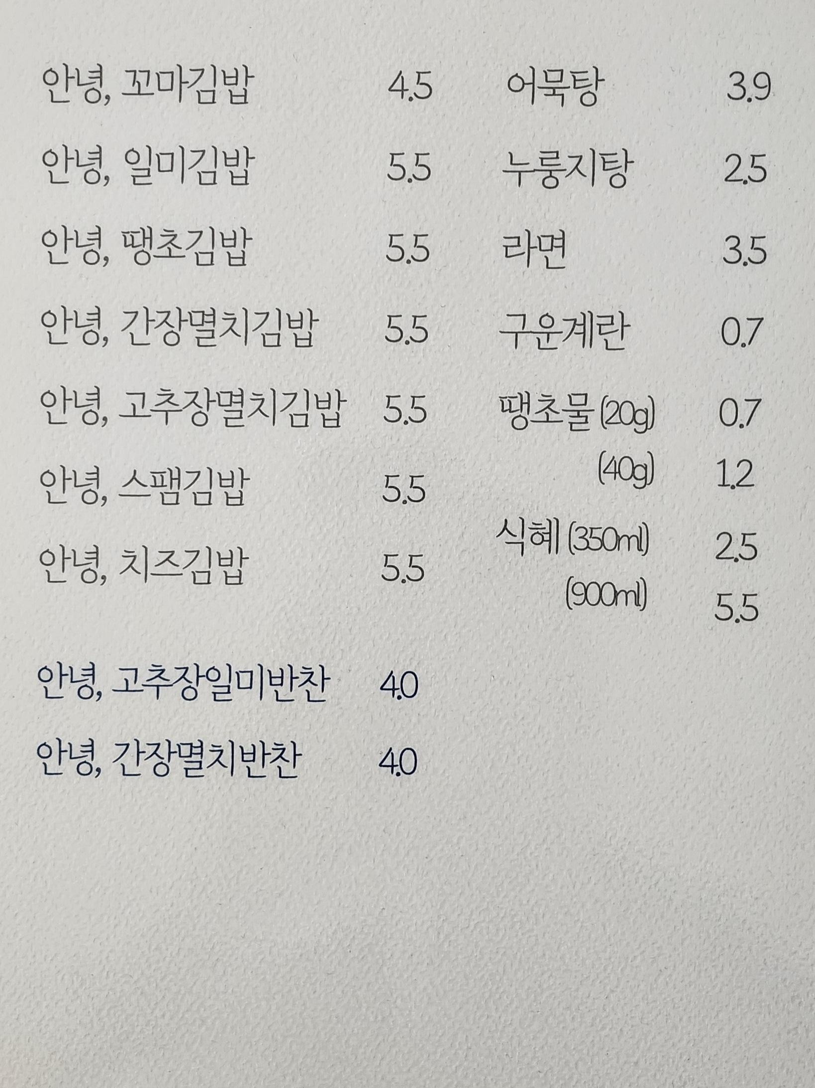 안녕,김밥