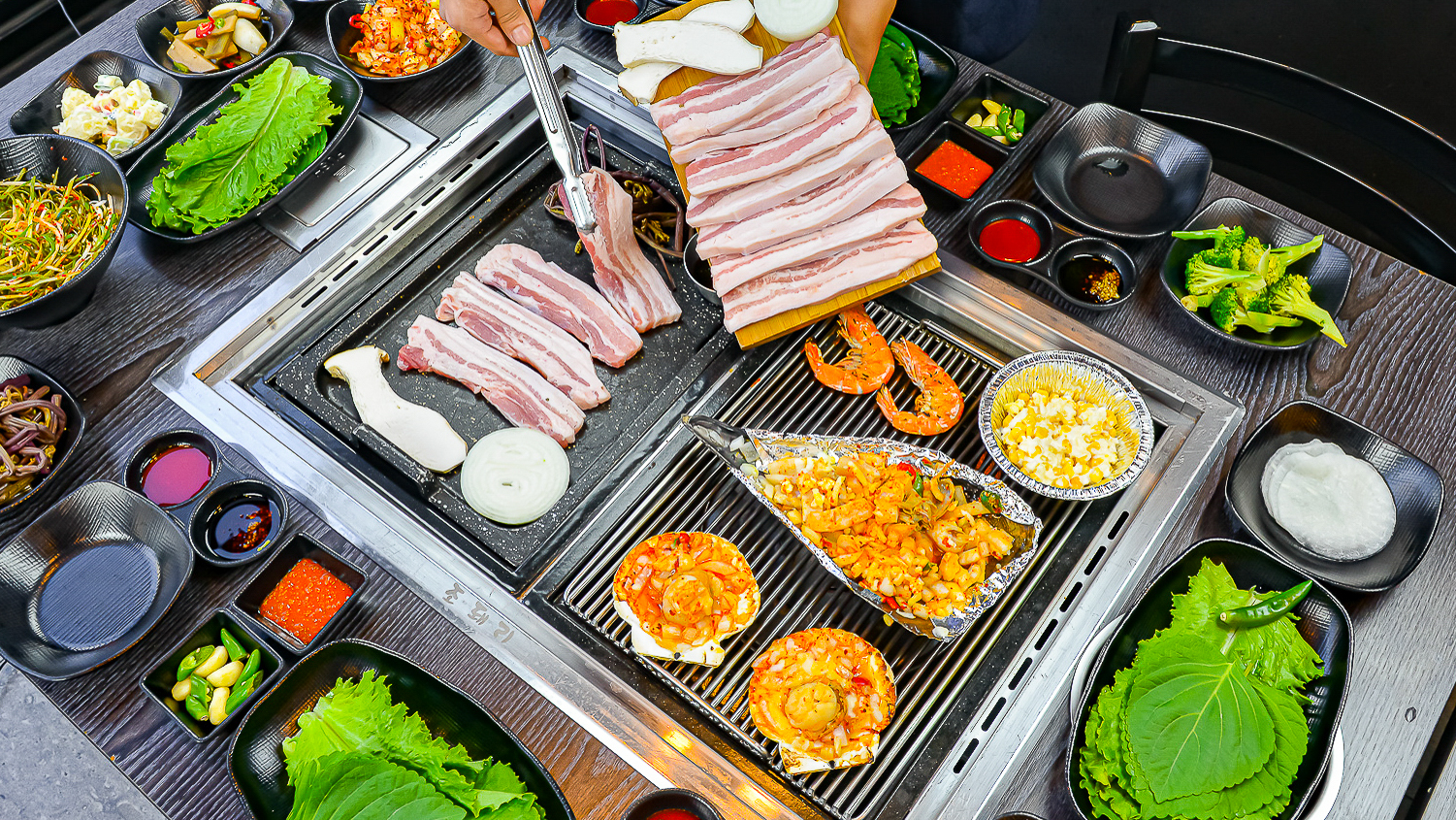 조돼리 조개구이 돼지고기