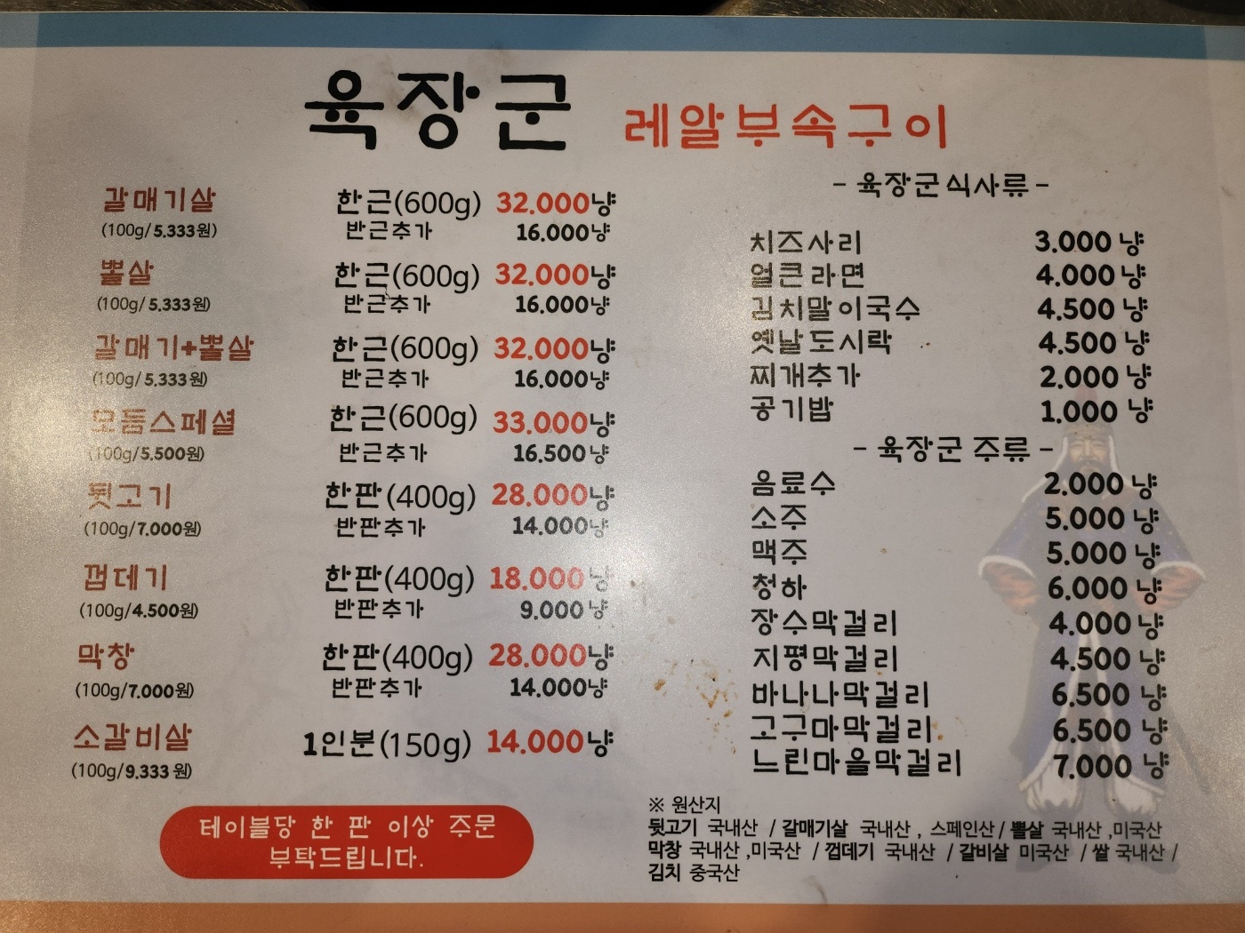 육장군