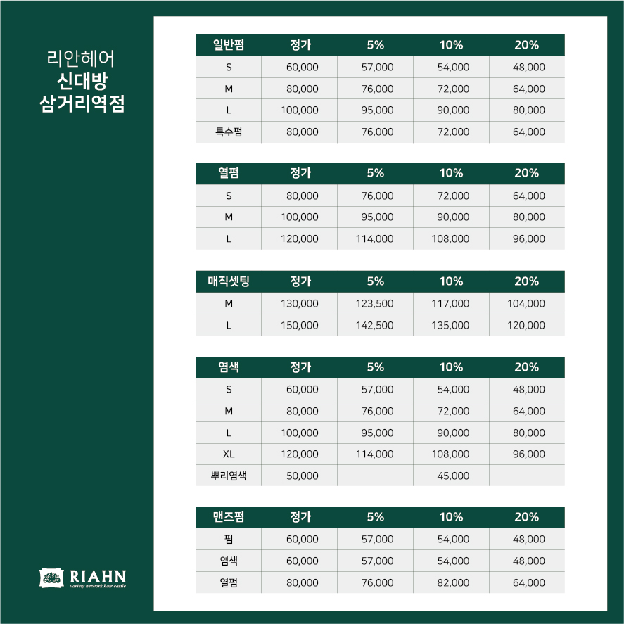 리안헤어 신대방삼거리역점