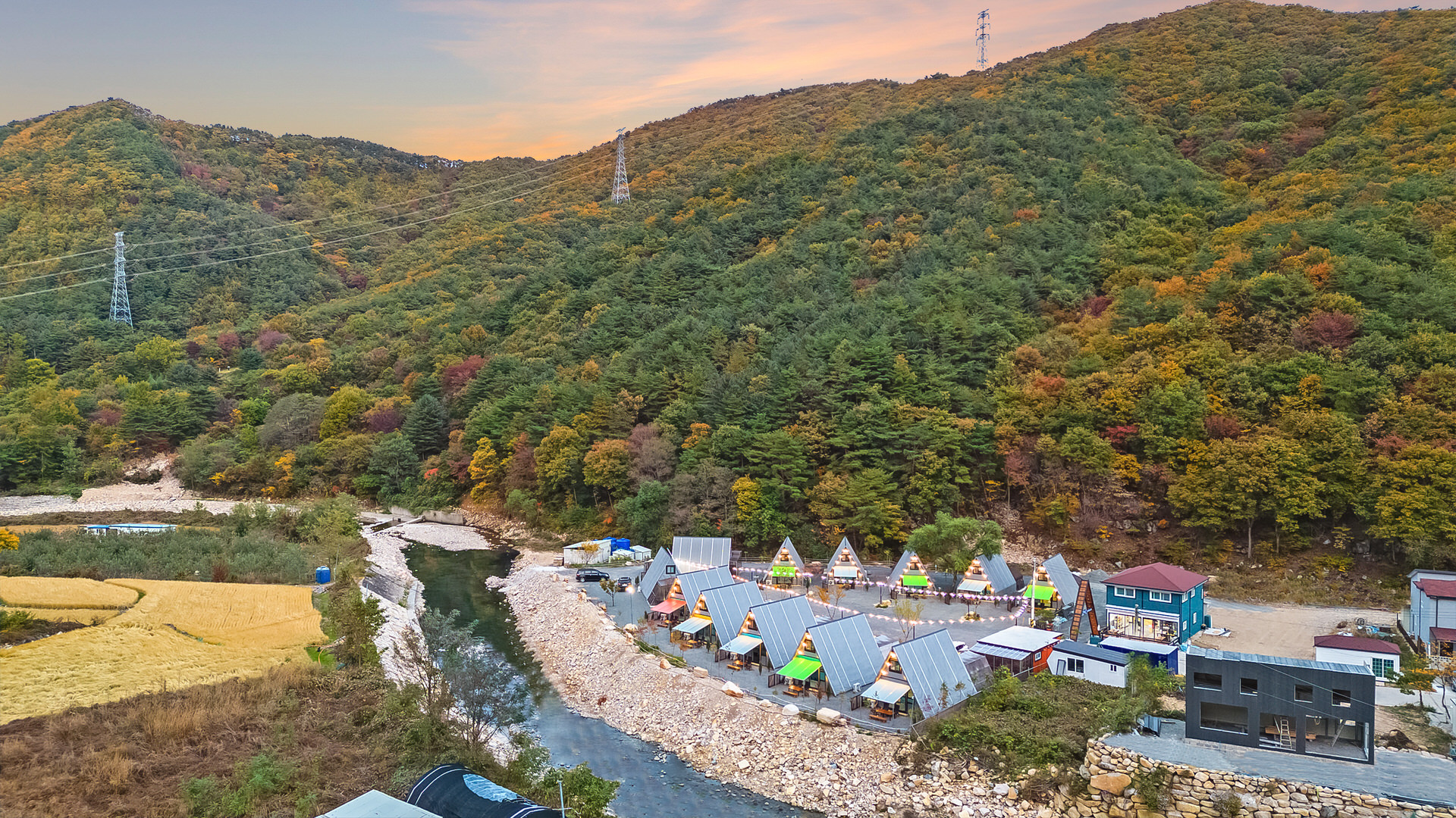 경주 세모 풀빌라 글램핑