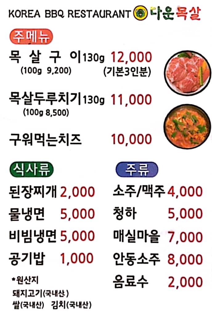 다운목살 혁신점