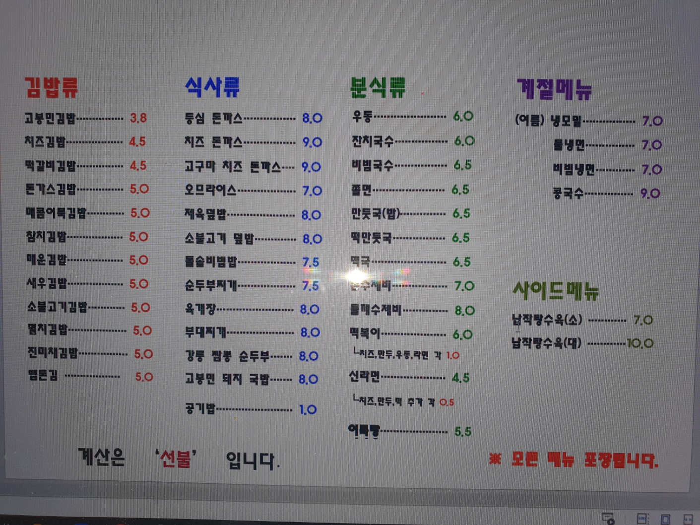고봉민김밥인 용인성복점