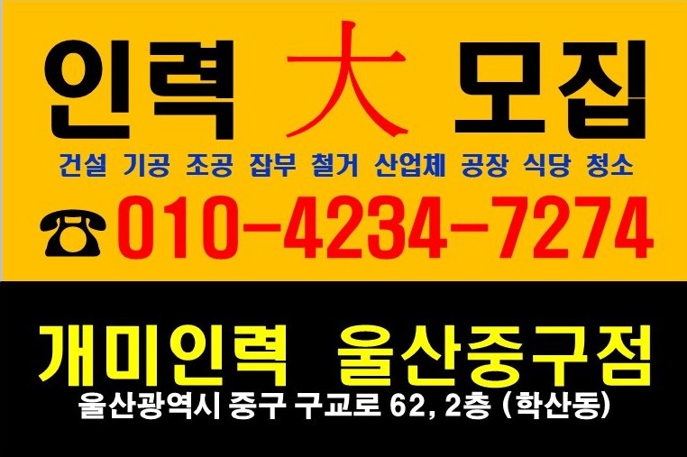 개미인력개발 울산중구점
