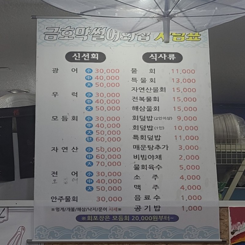 금호막썰어회집