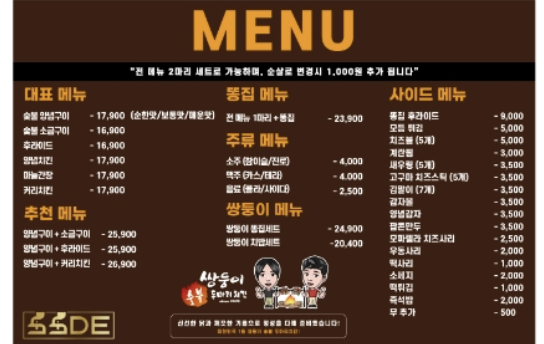 쌍둥이숯불두마리치킨 진해점
