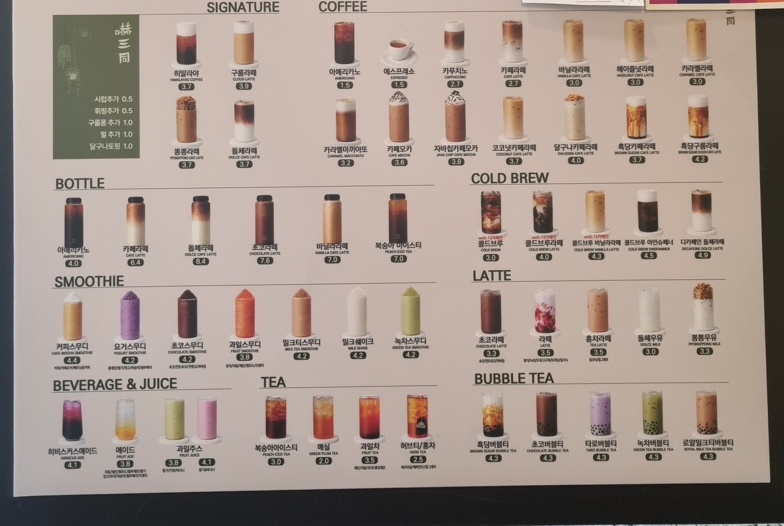 하삼동커피 하단SK뷰점