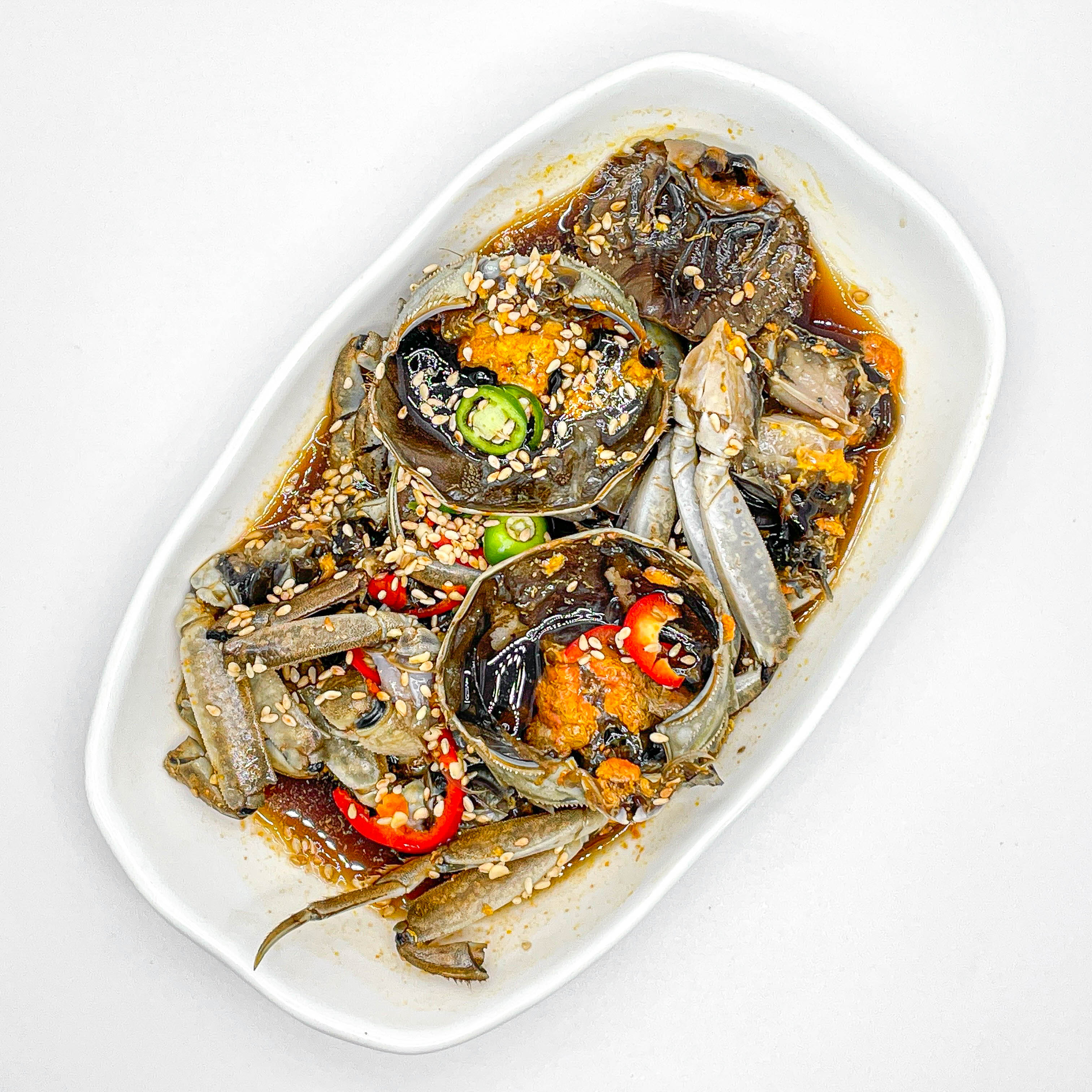 Soy-marinated river-crab set