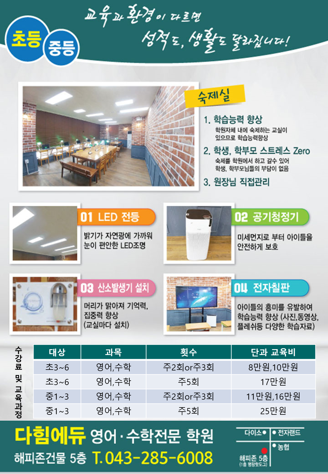 다힘에듀영어수학전문학원 분평점