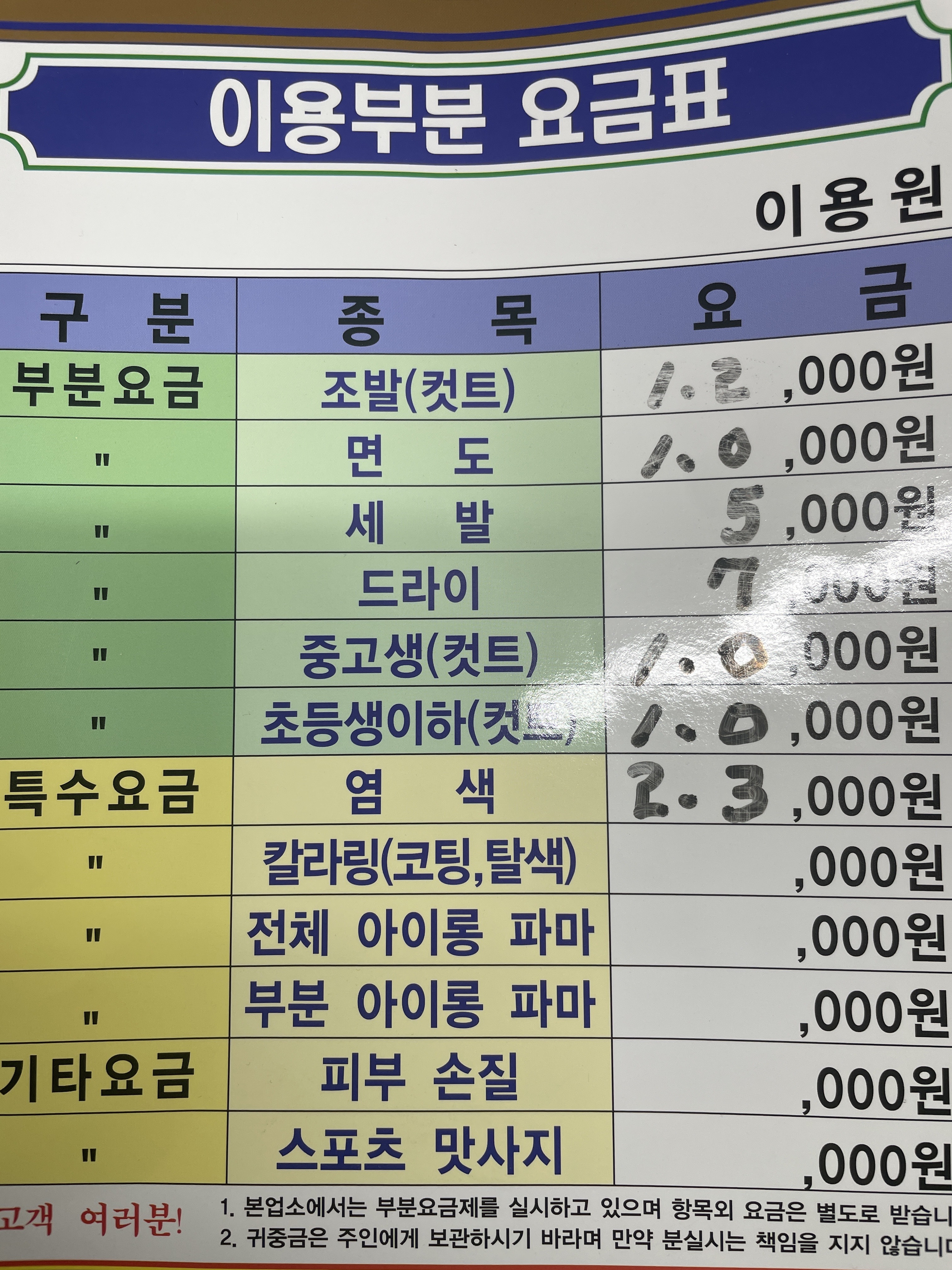 영광이발관