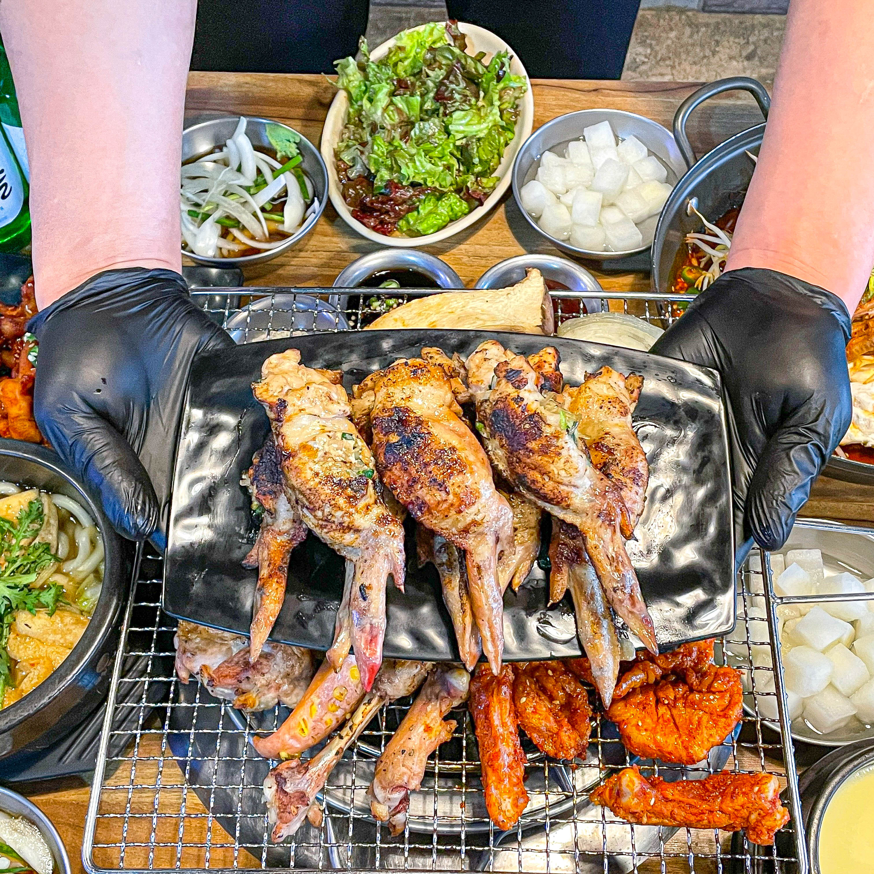 숯불위에 그린 닭
