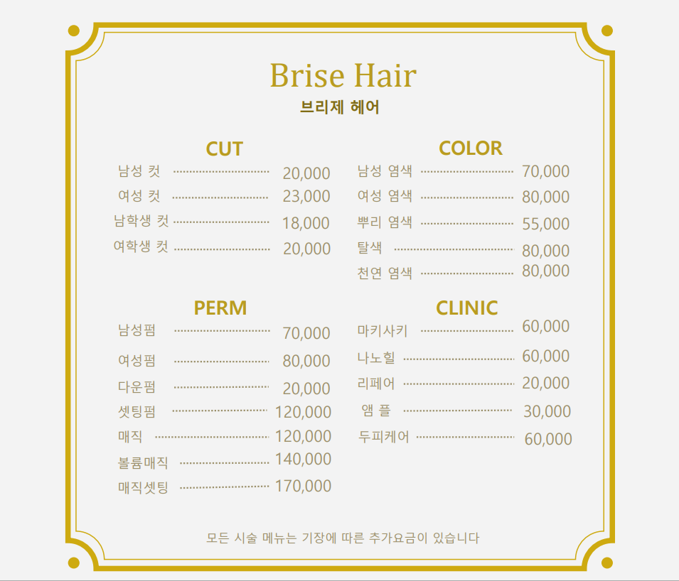 브리제헤어 정자역점