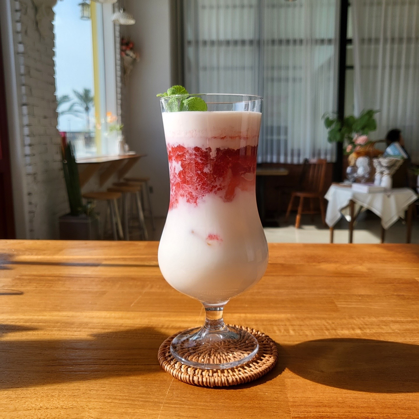 딸기크림라떼