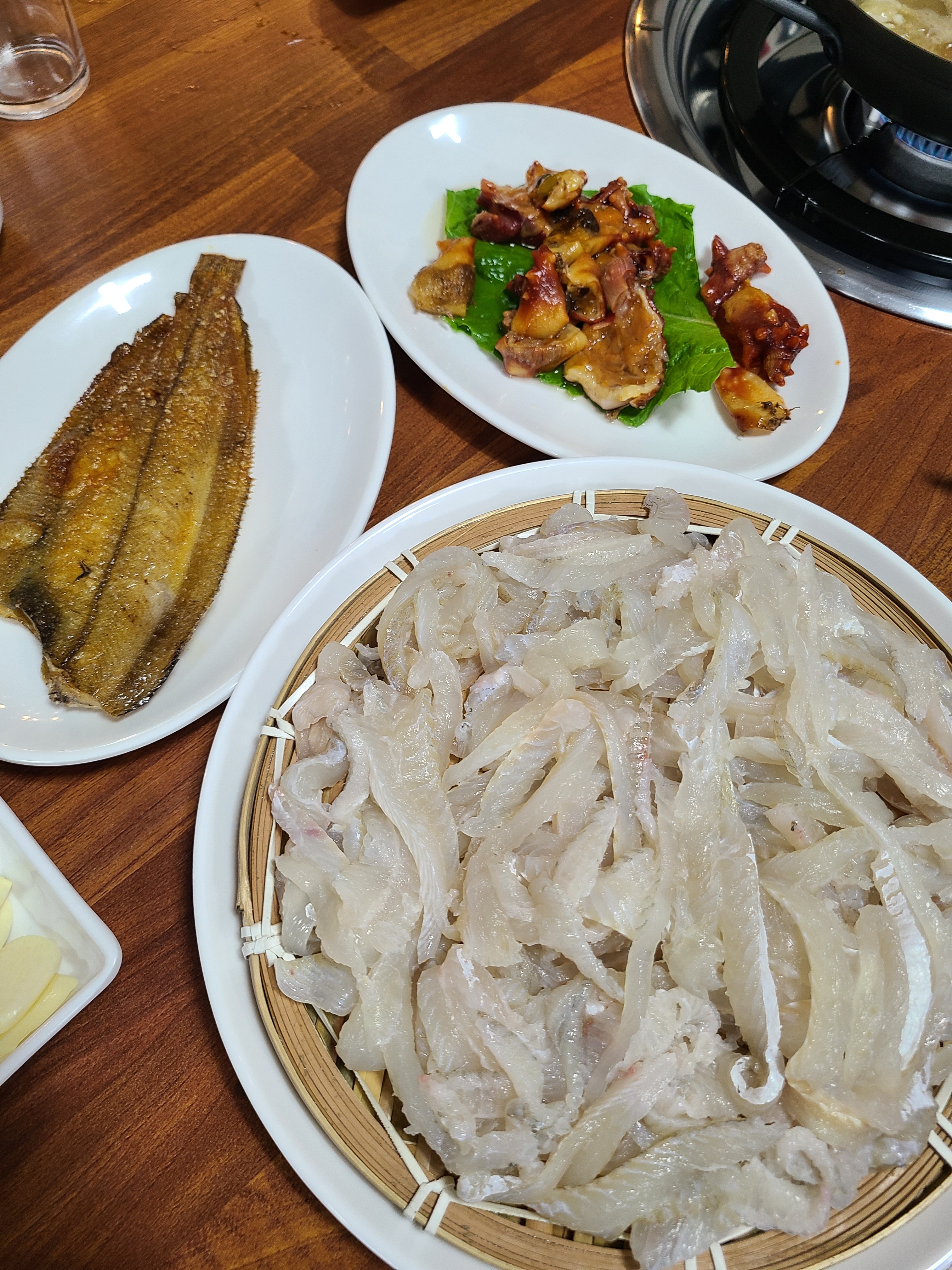 오대감참가자미물회