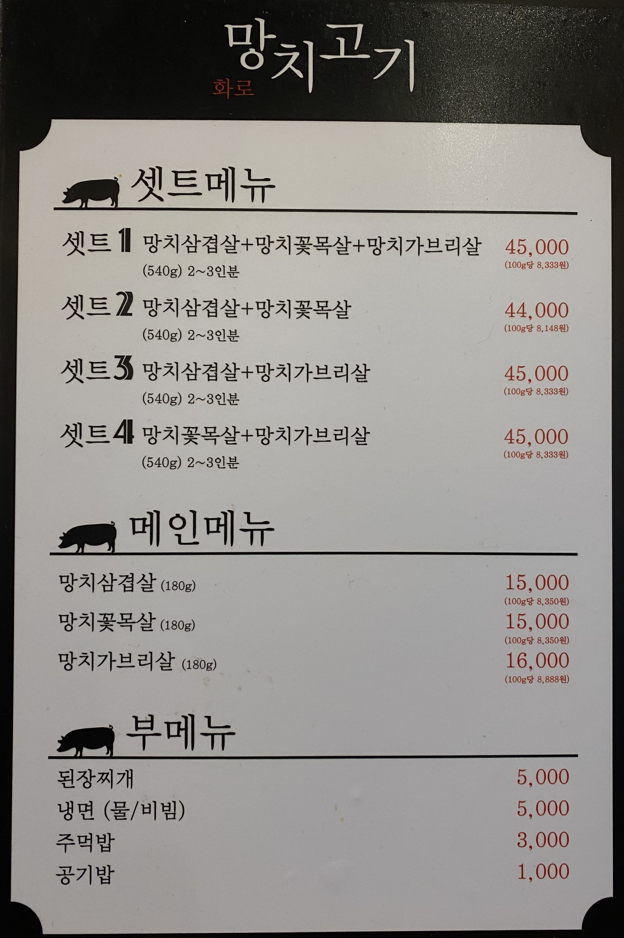 숯불화로고기
