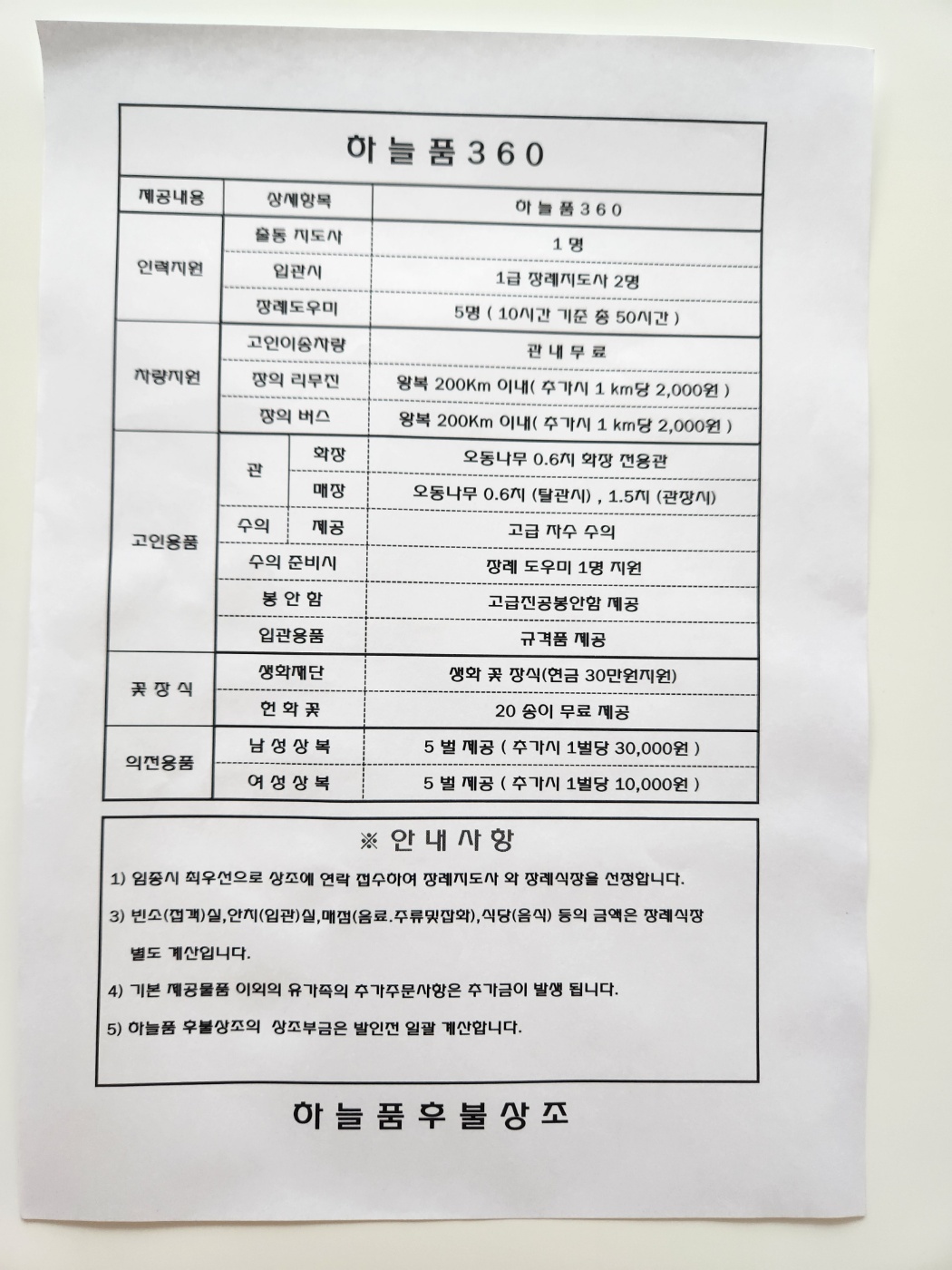 하늘품상조