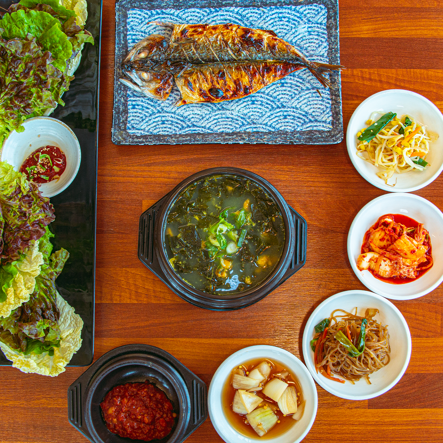 Sea urchin seaweed soup