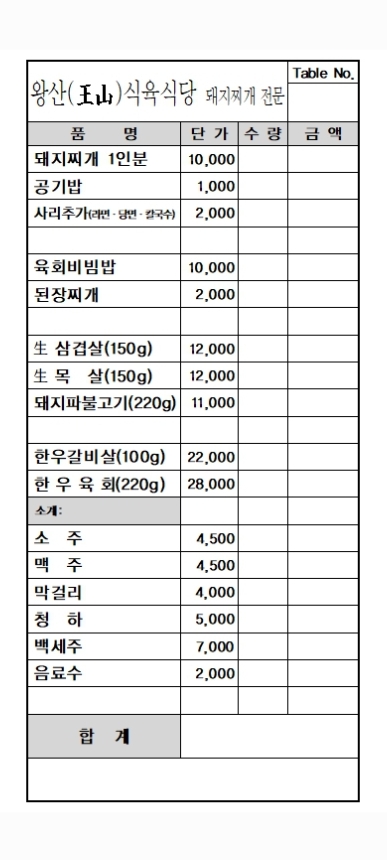 왕산식육식당 동촌유원지점