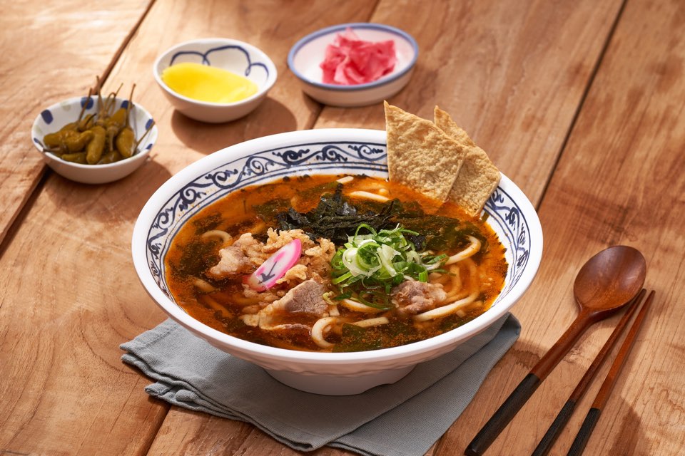 매콤우육우동