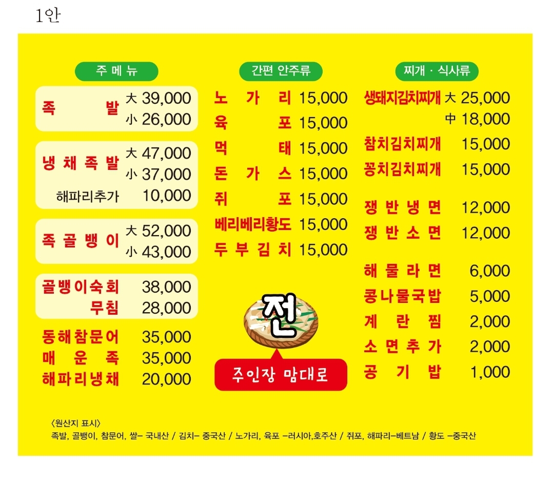 골뱅이창너머족발