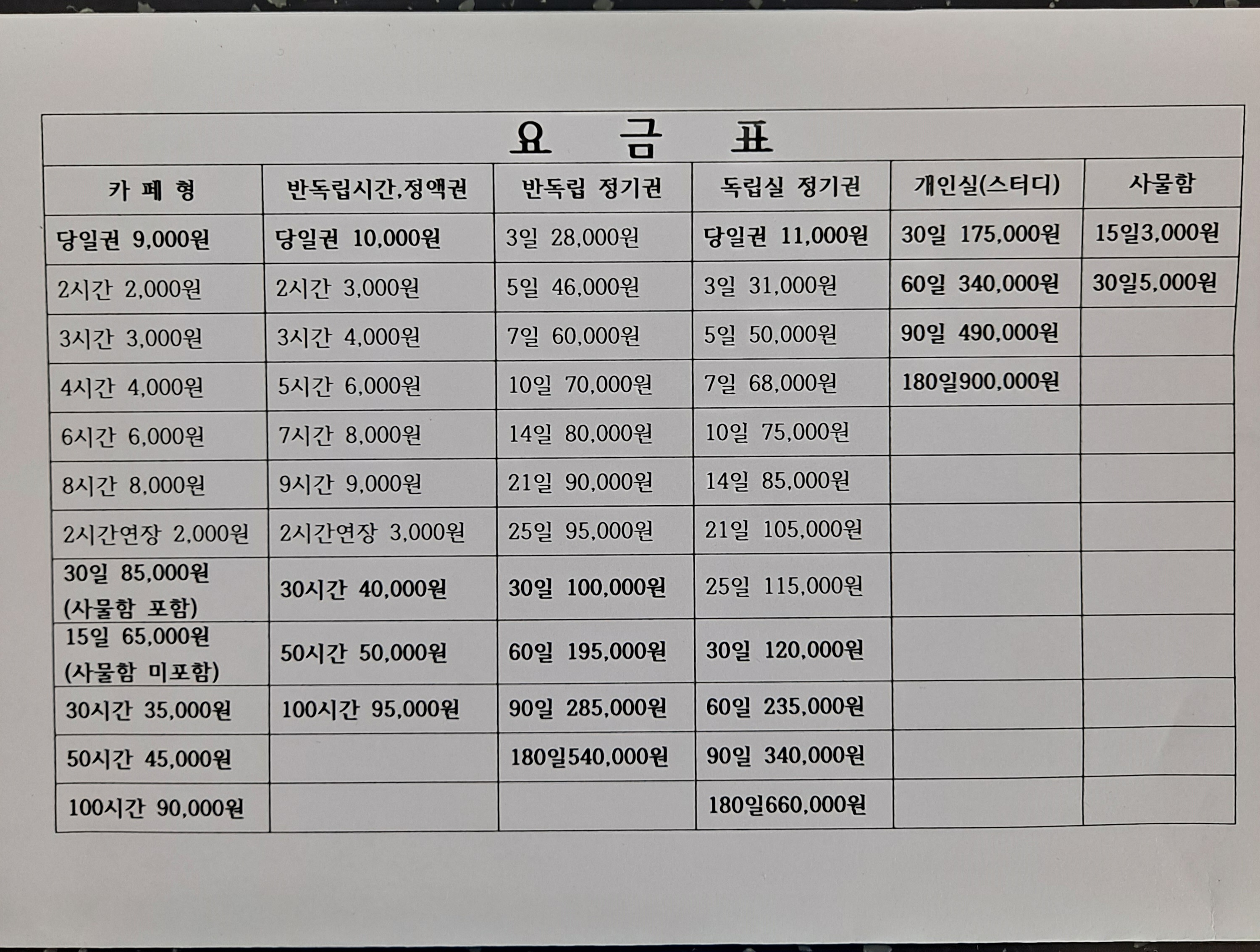 리딩독서실 스터디카페 대표이미지