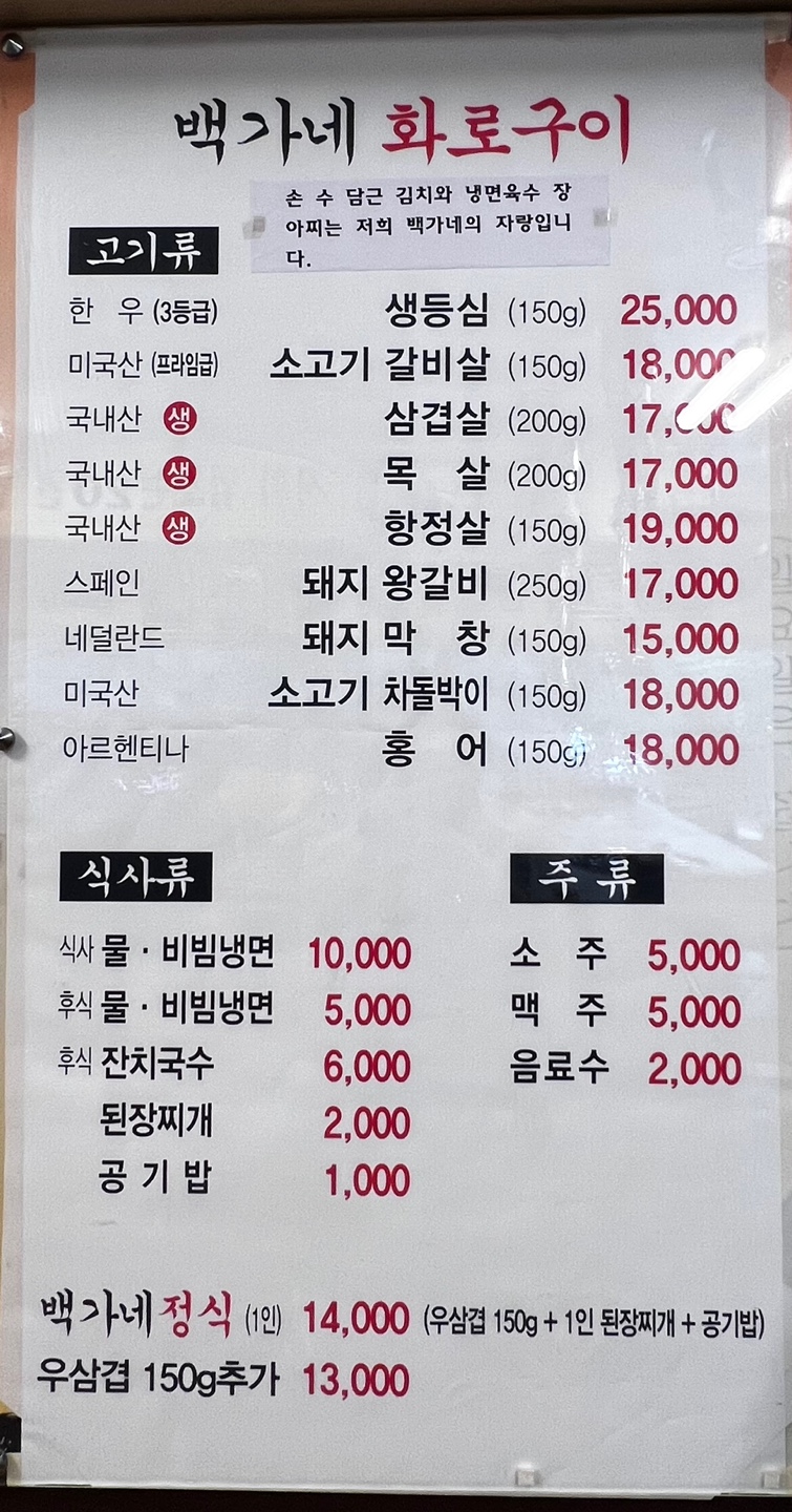 백가네화로구이