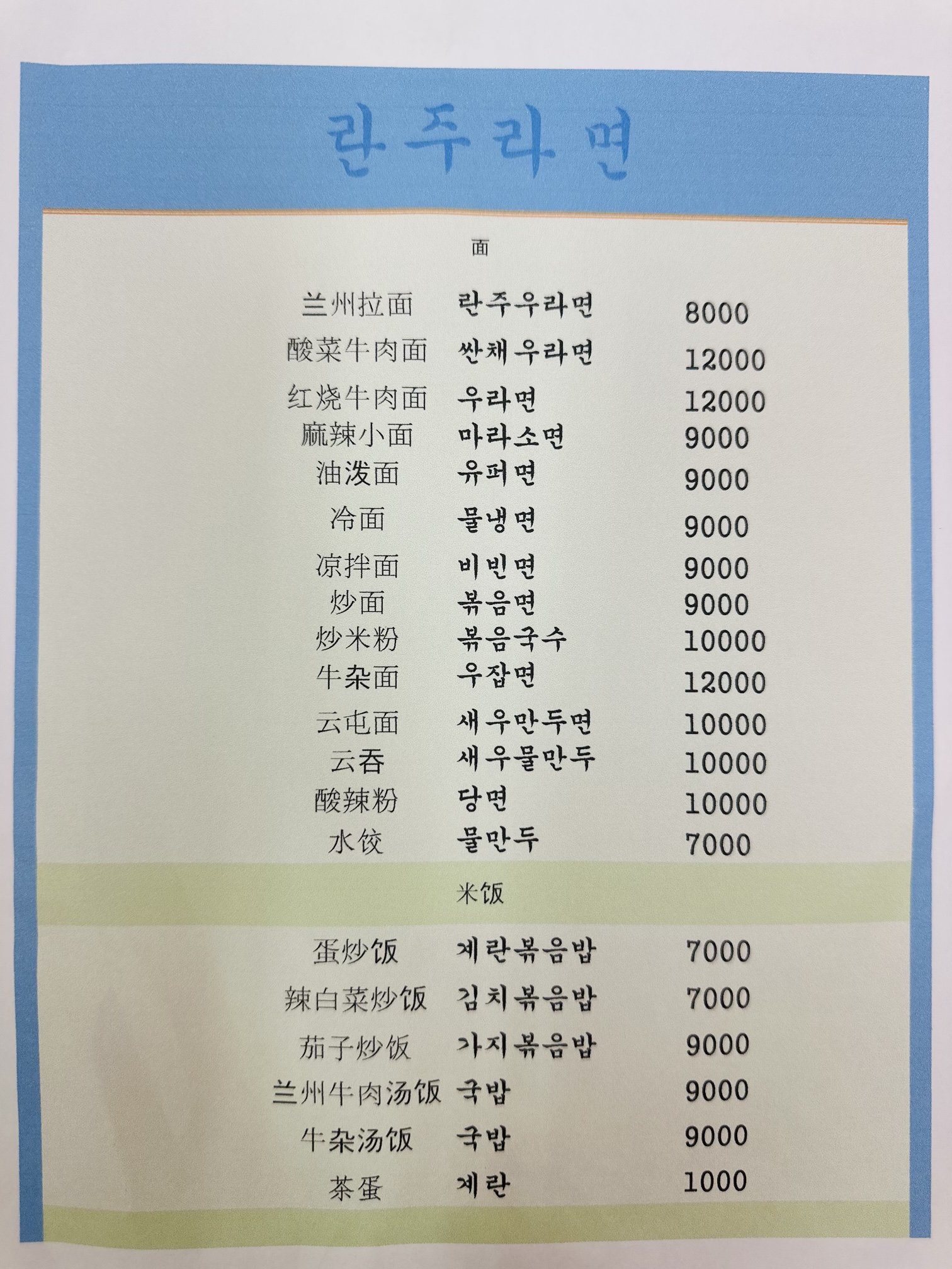 란주라면