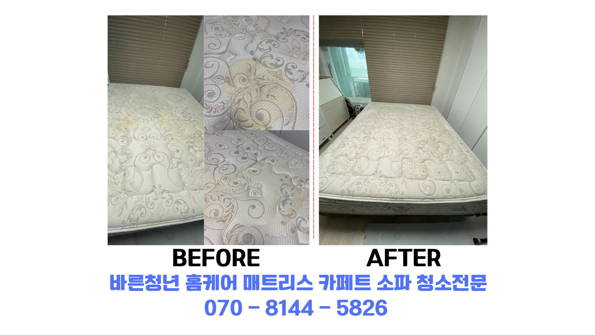 침대 매트리스 카페트 소파 청소전문 바른청년 홈케어