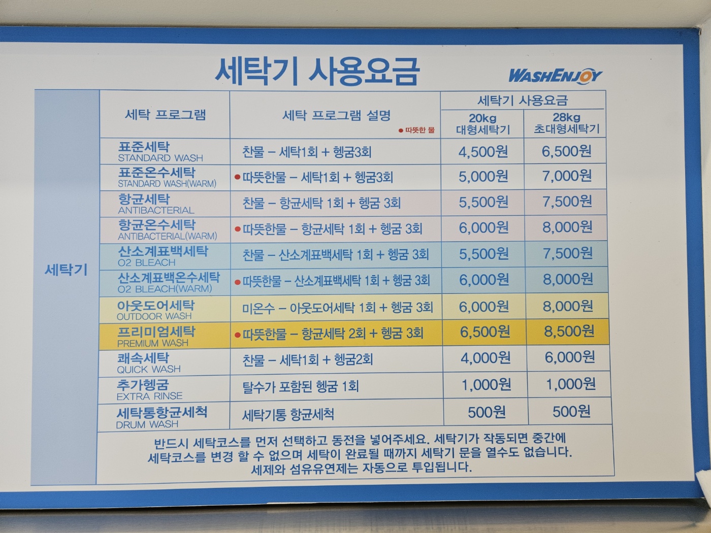 워시엔조이 셀프빨래방 다사점