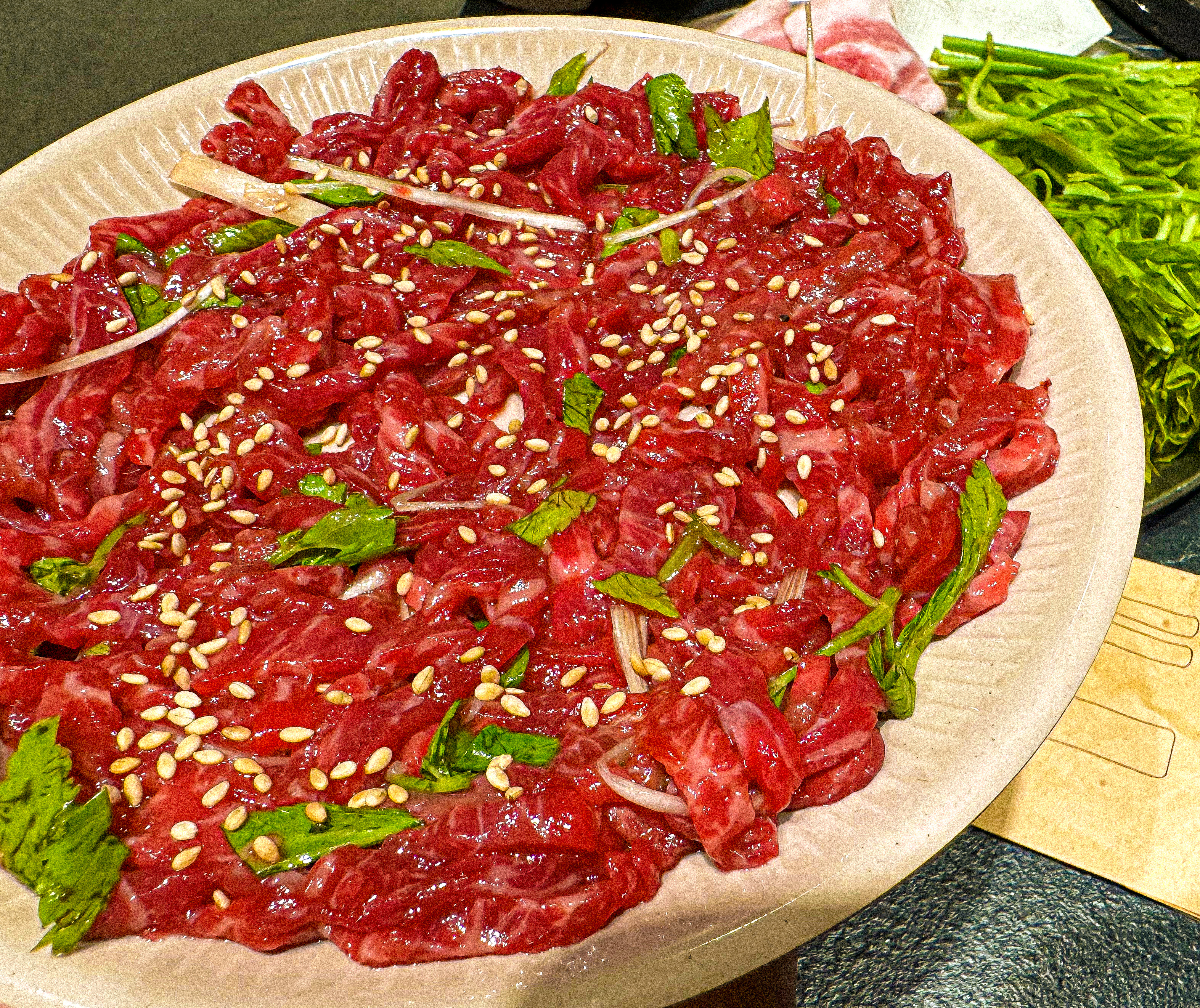 미나리한우육회