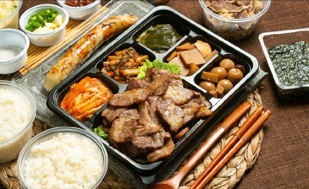 숯불 돼지 닭