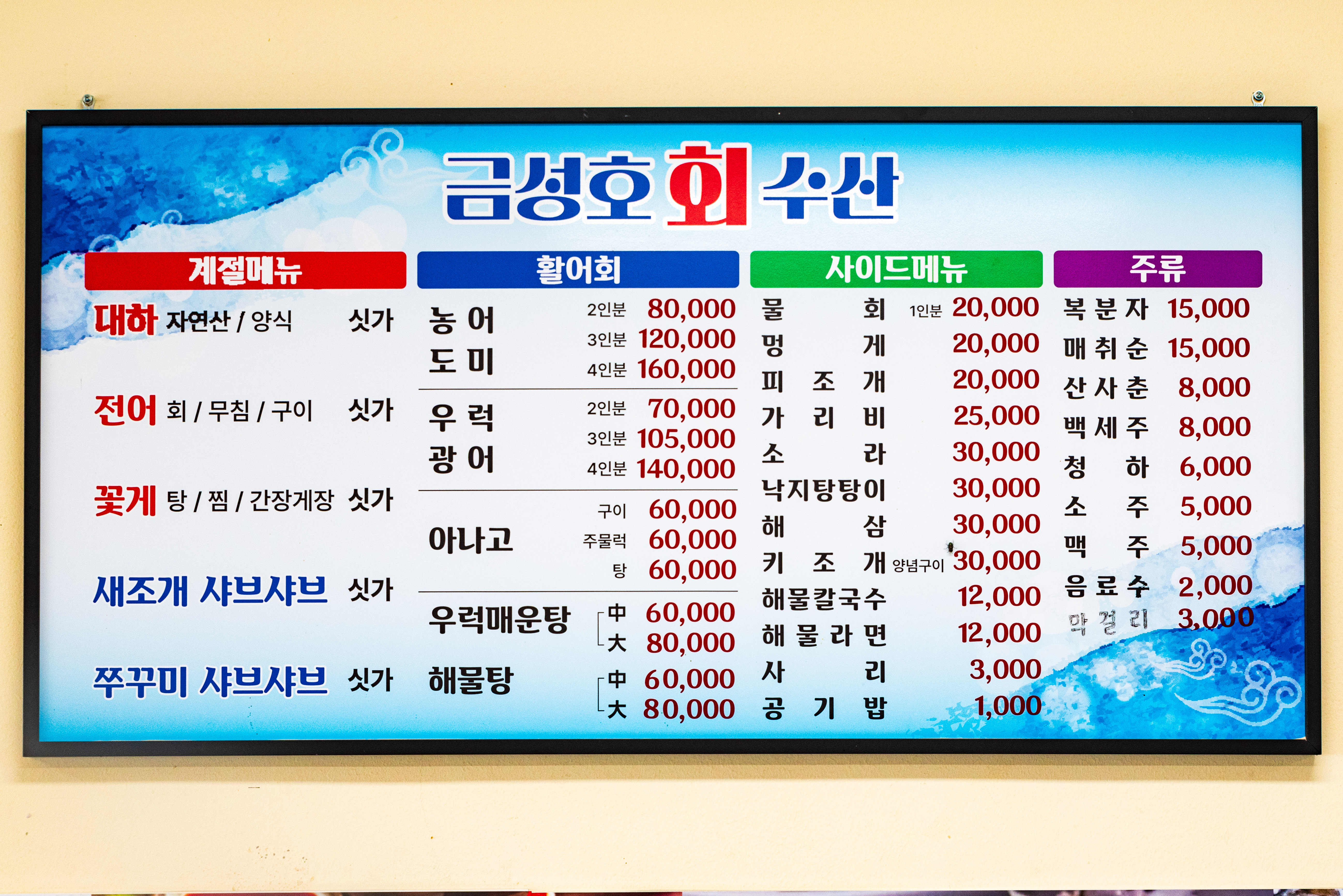 금성호회수산