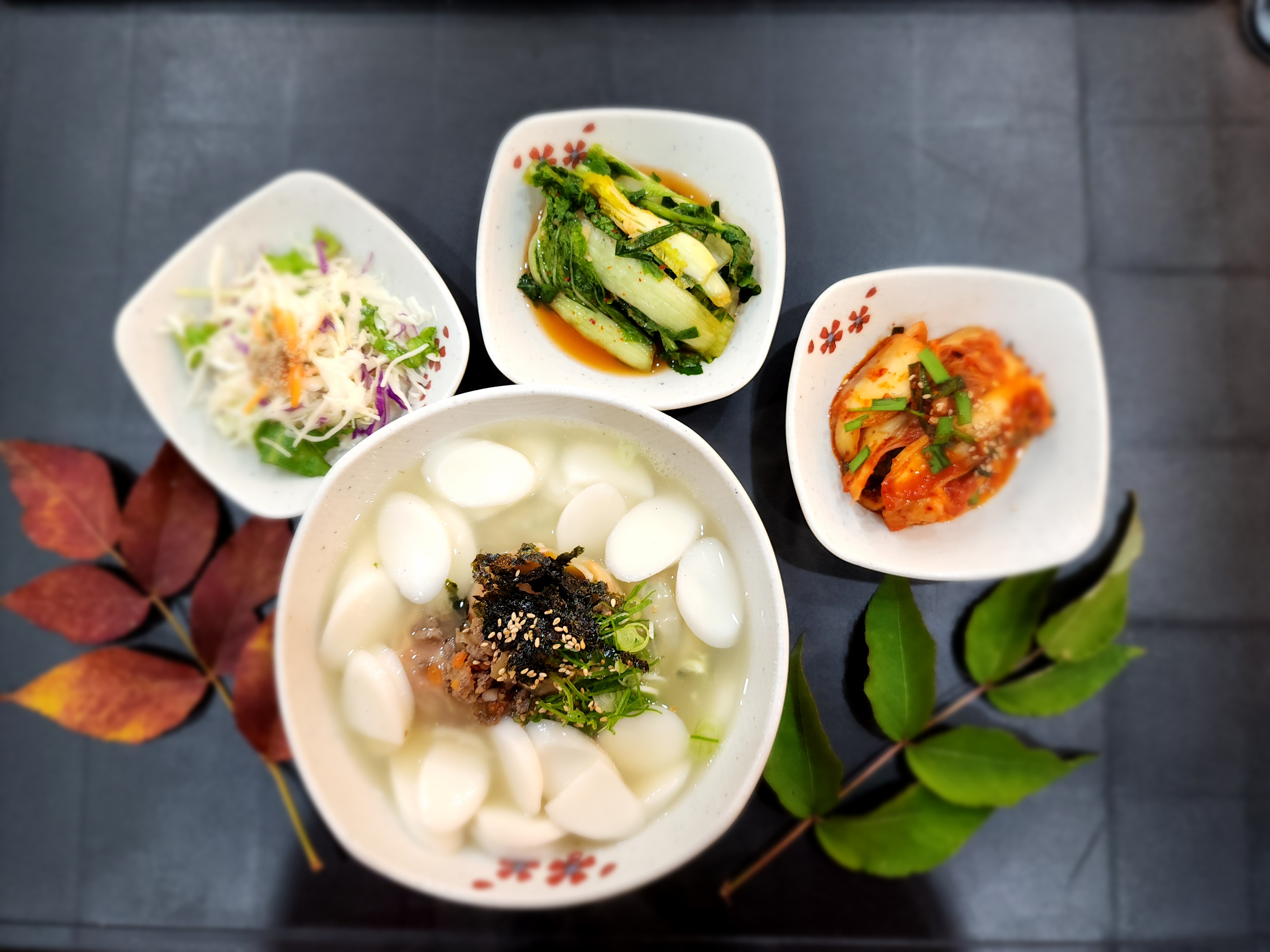 야채처녀버섯총각샤브칼국수