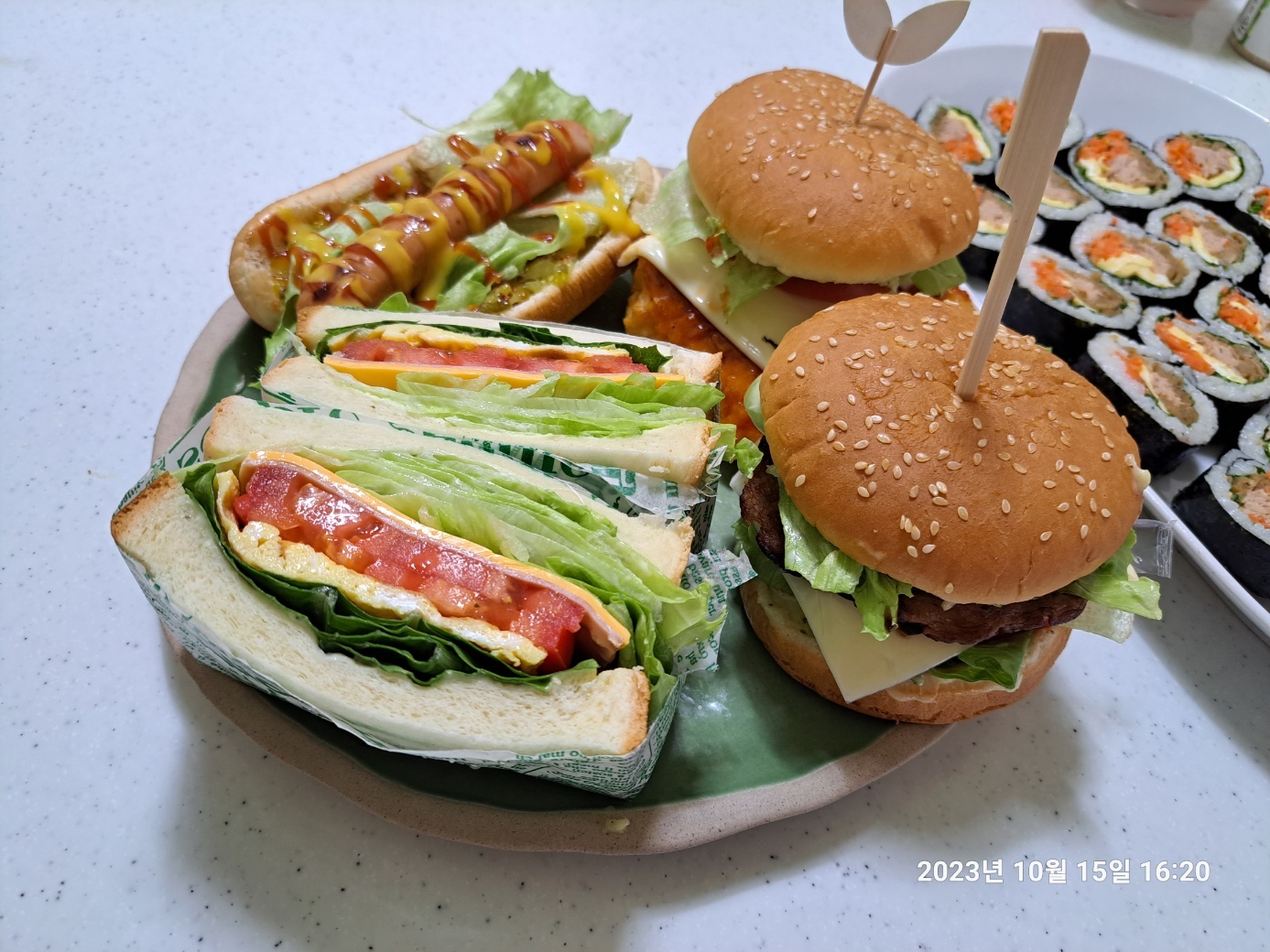초록샌드위치도시락