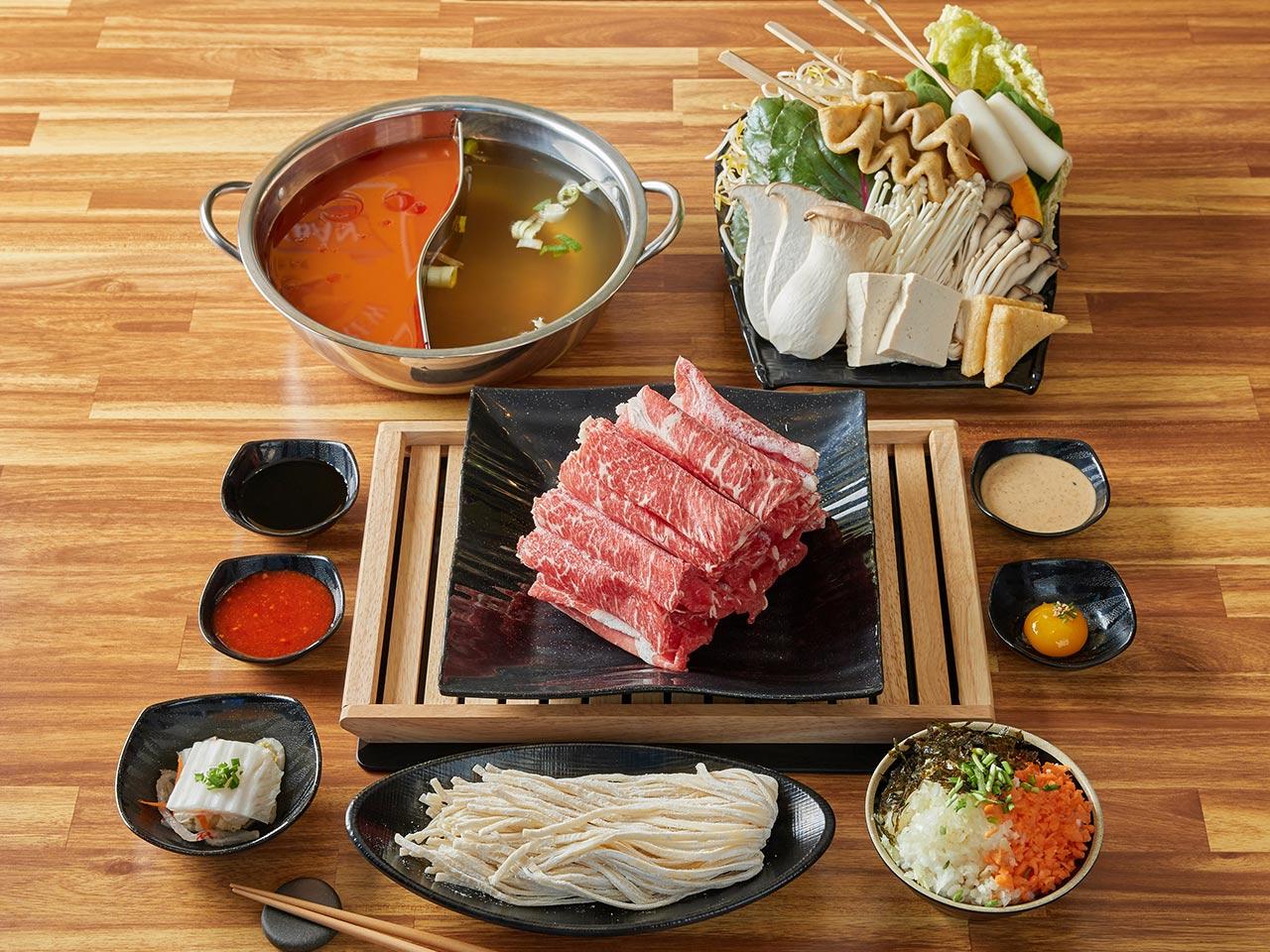 평일 점심특선 샤브세트(야채무한)