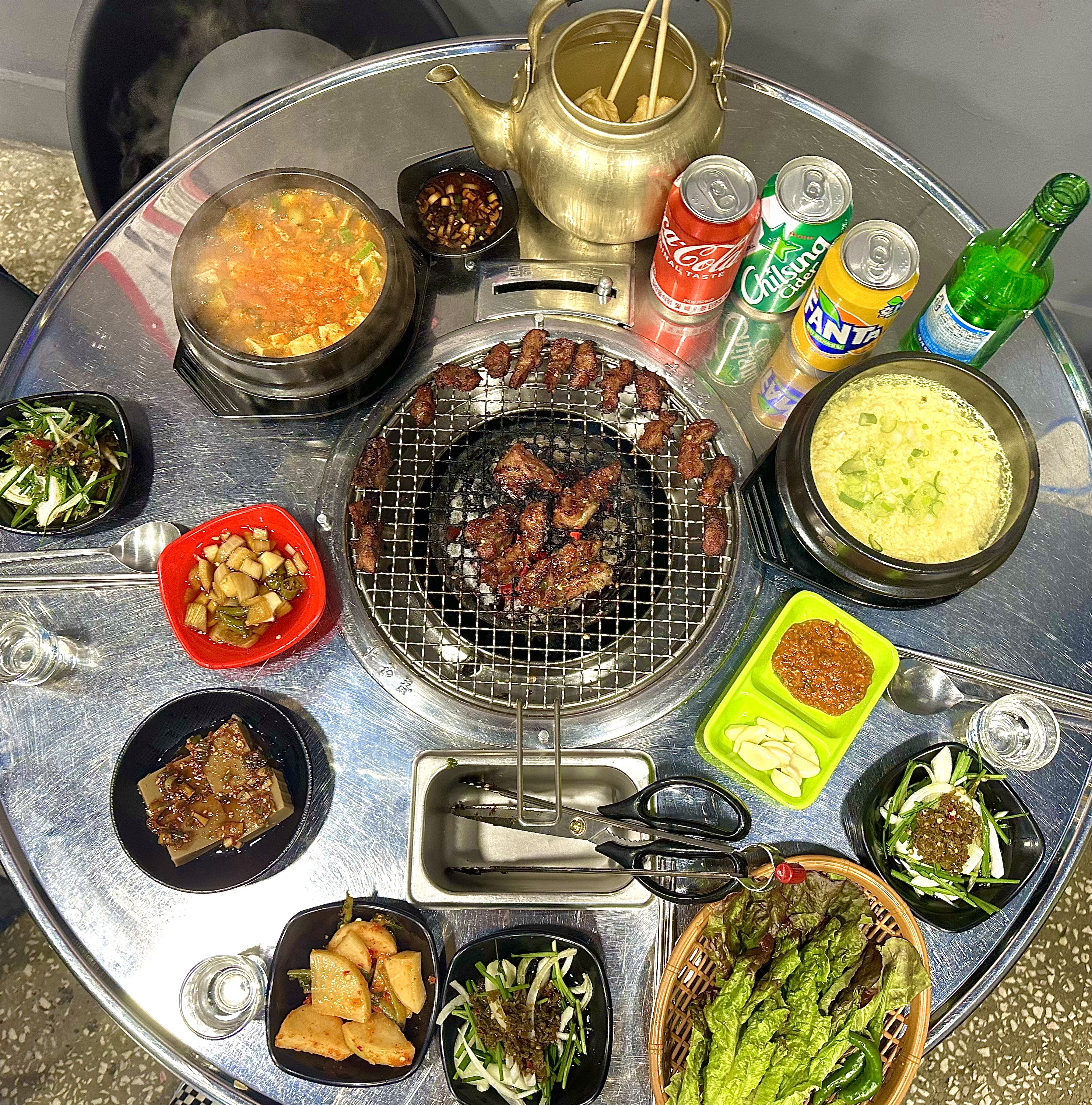 달래 참숯 뒷통구이
