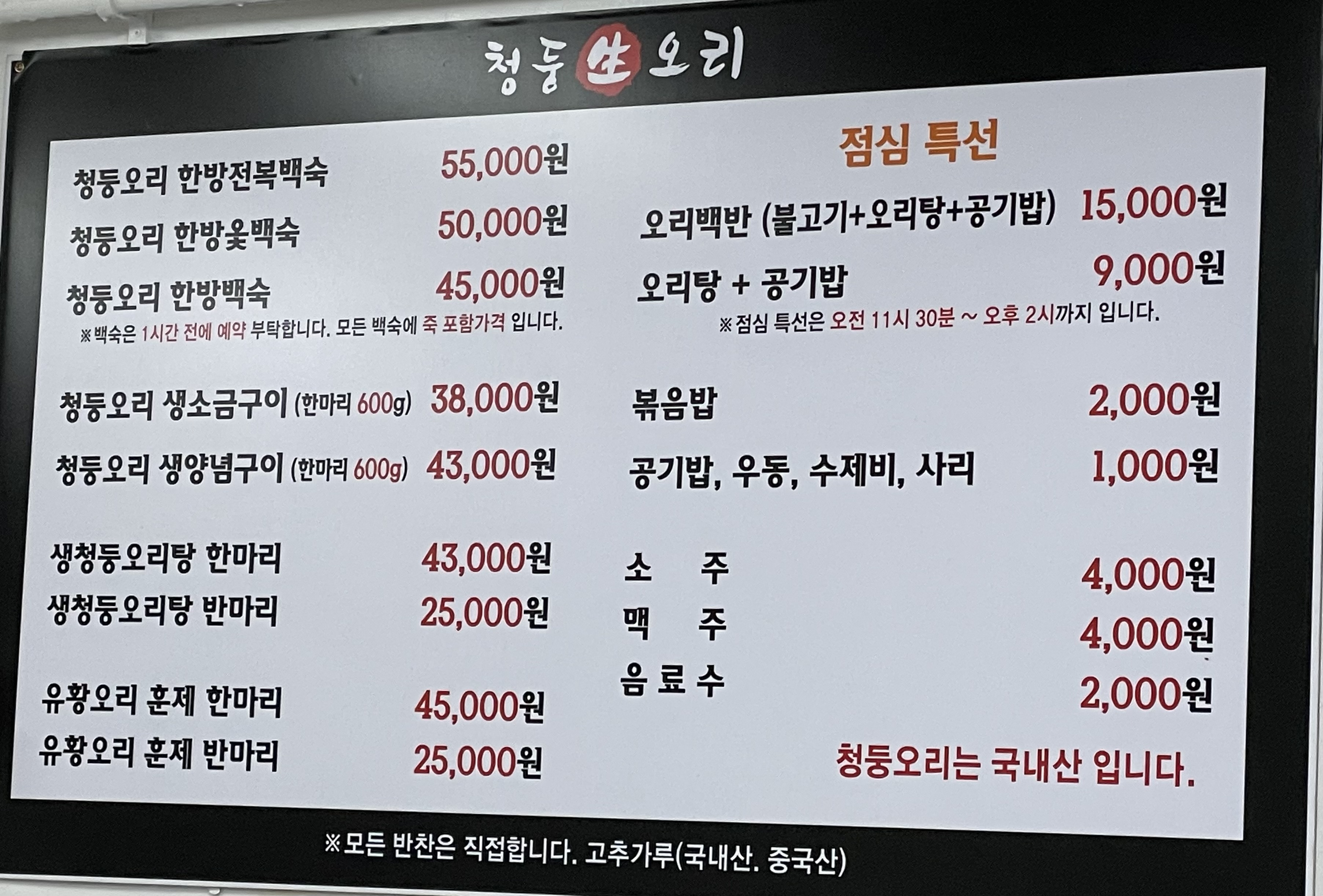 청둥생오리