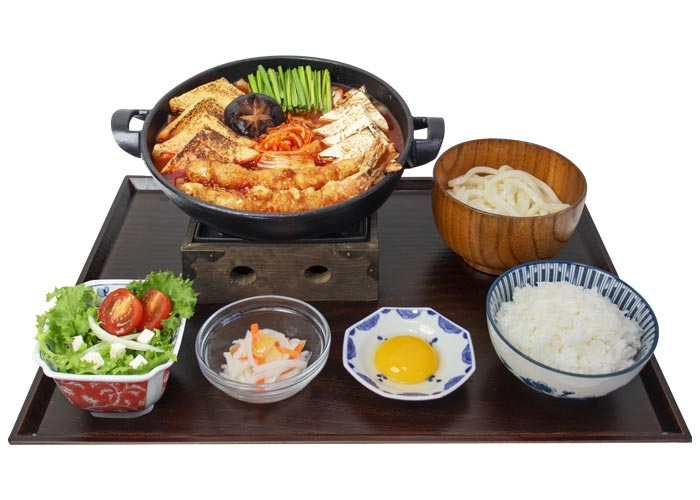 매운 덴푸라 김치 나베 정식