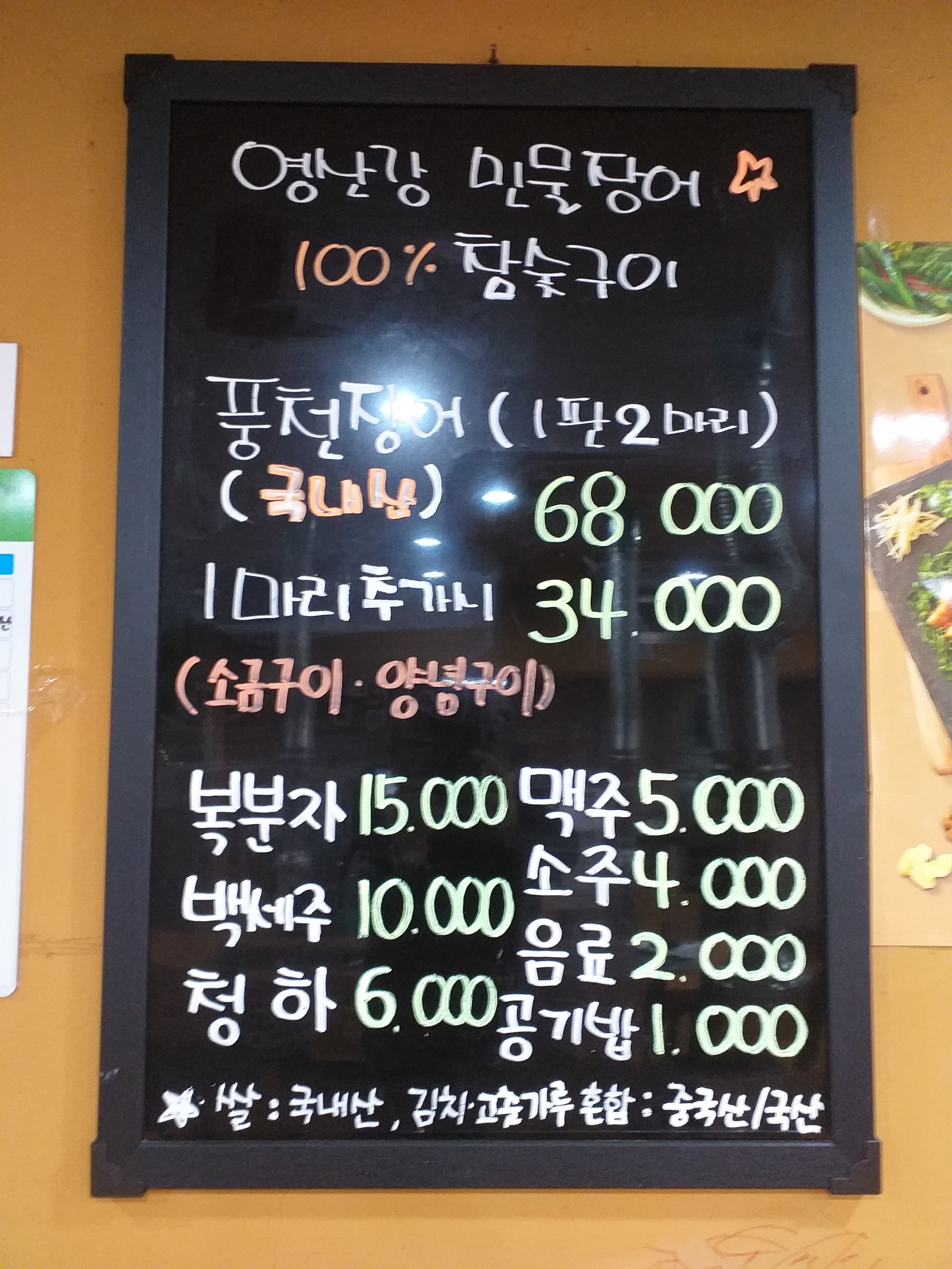 영산강민물장어