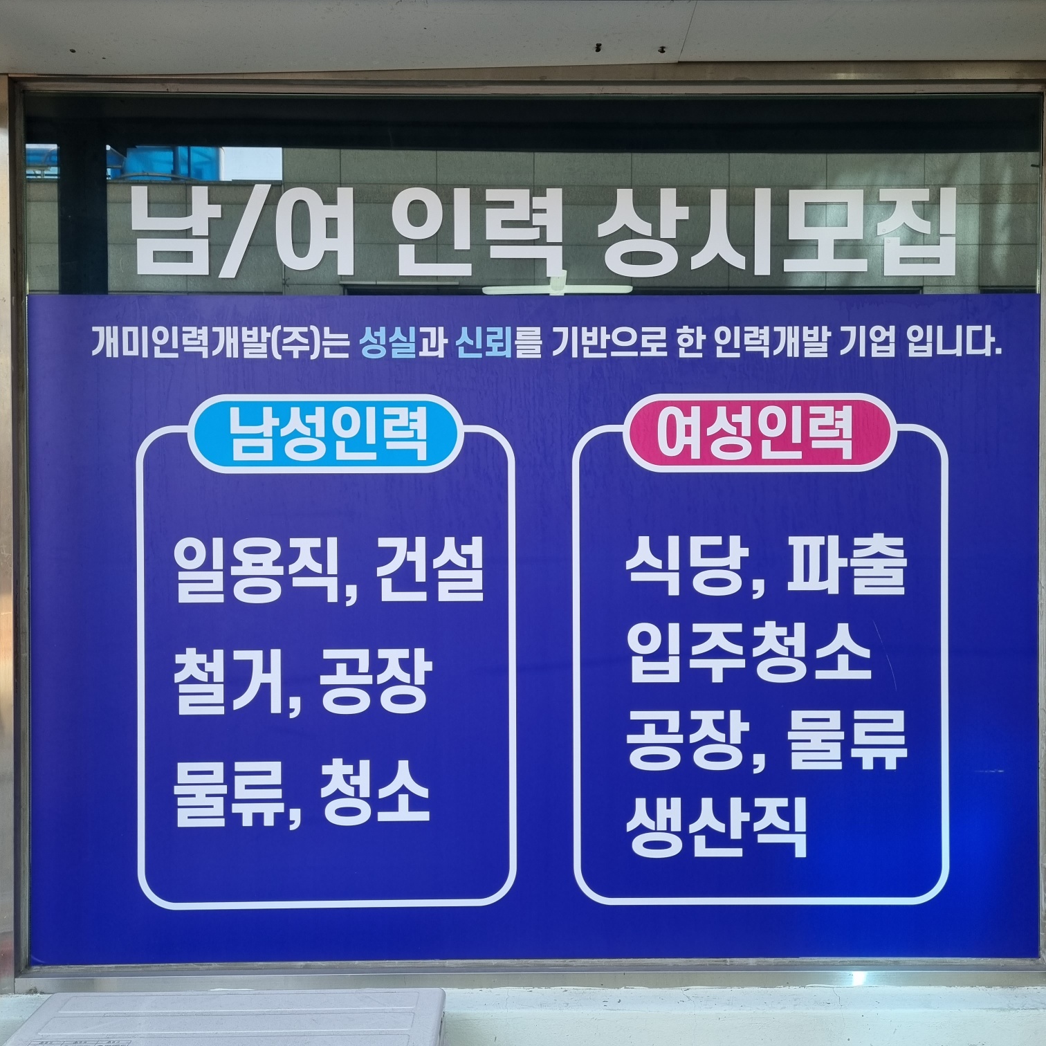 개미인력 부산사상점