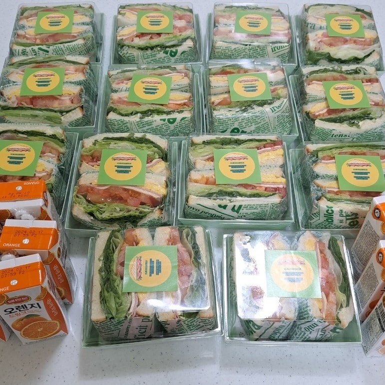 초록샌드위치도시락