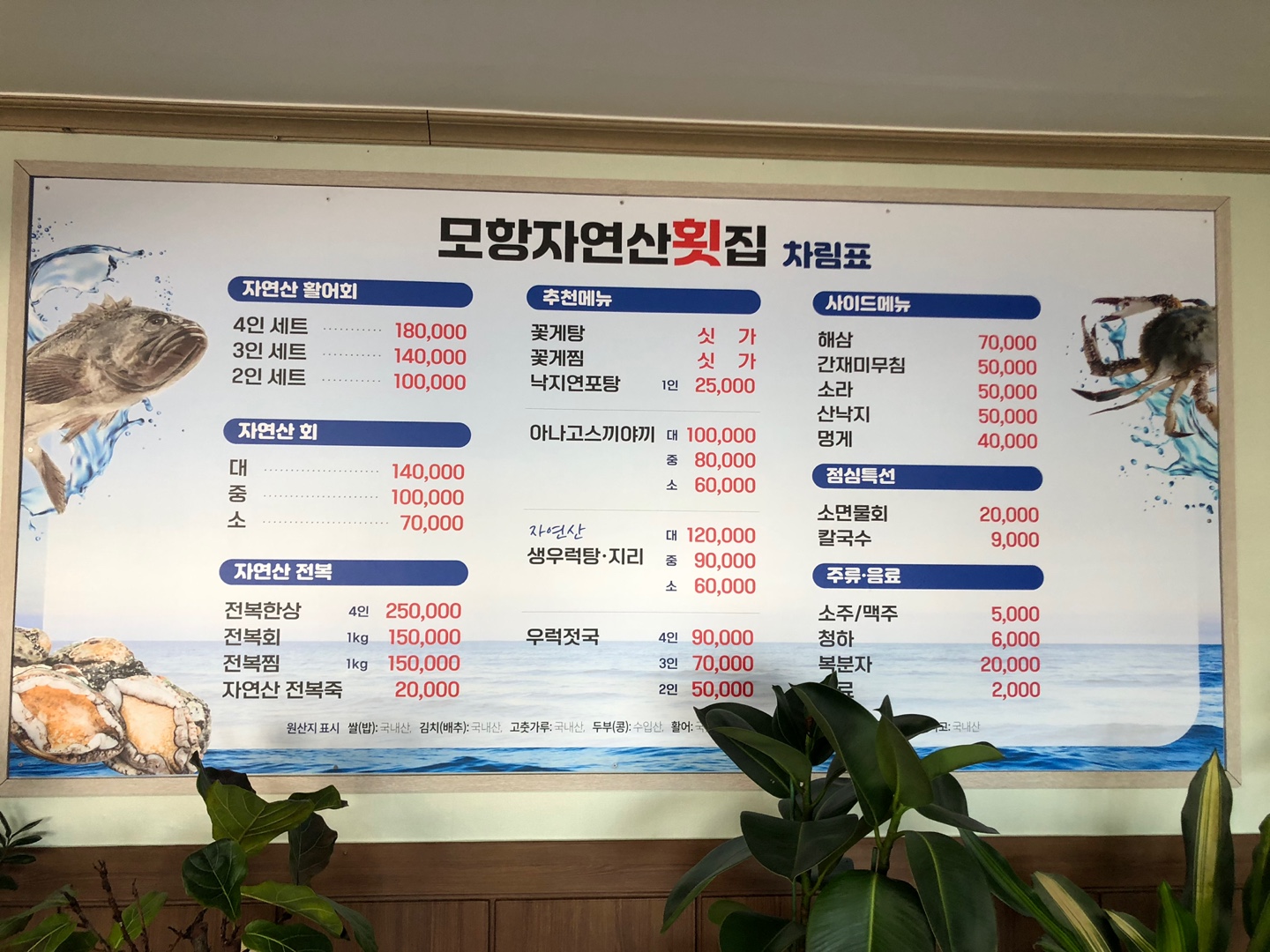 모항자연산횟집