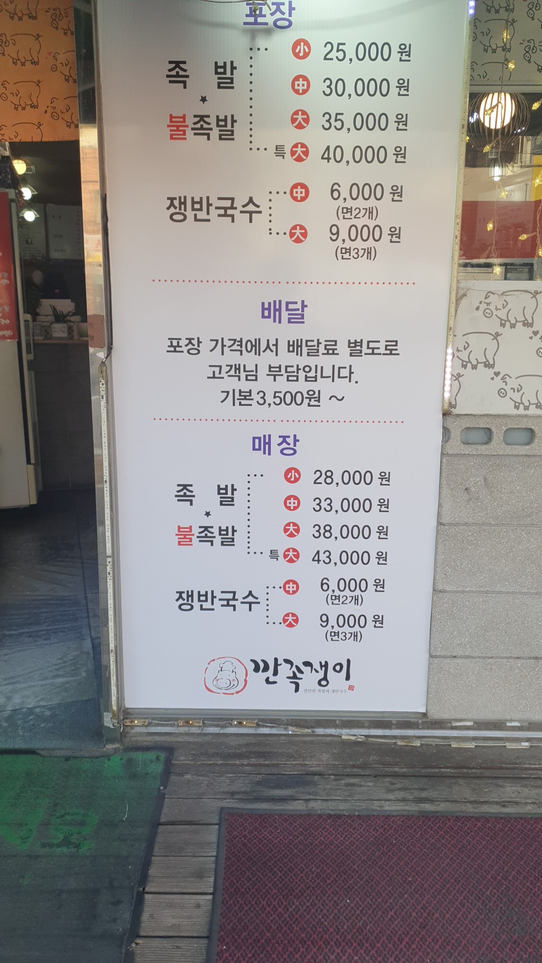 깐족쟁이왕족발 칠곡점